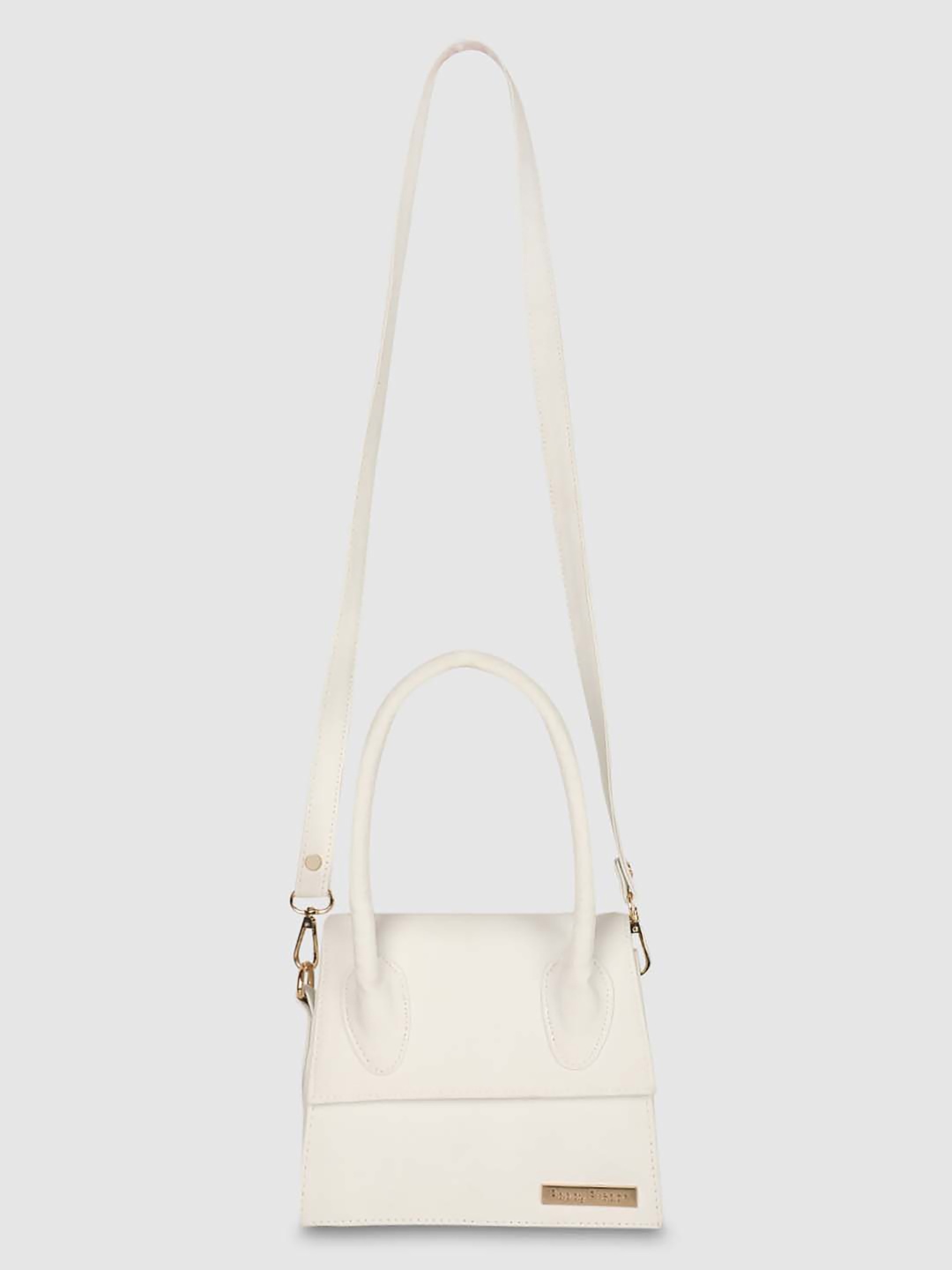 

Poppy Preach Structured Handheld Bag, White