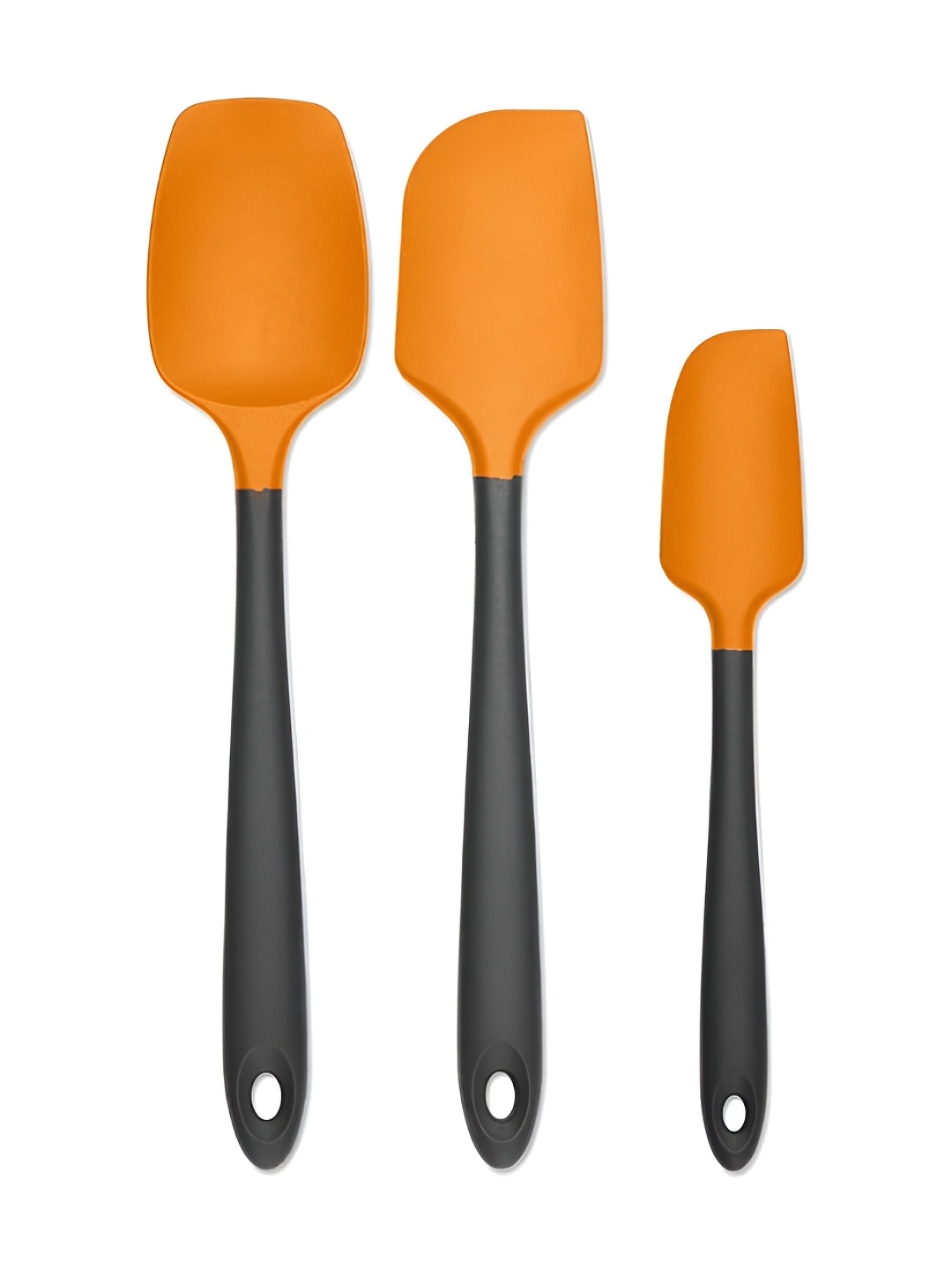 

P-Plus International 3 Pieces Orange-Coloured Silicone Spatula Set