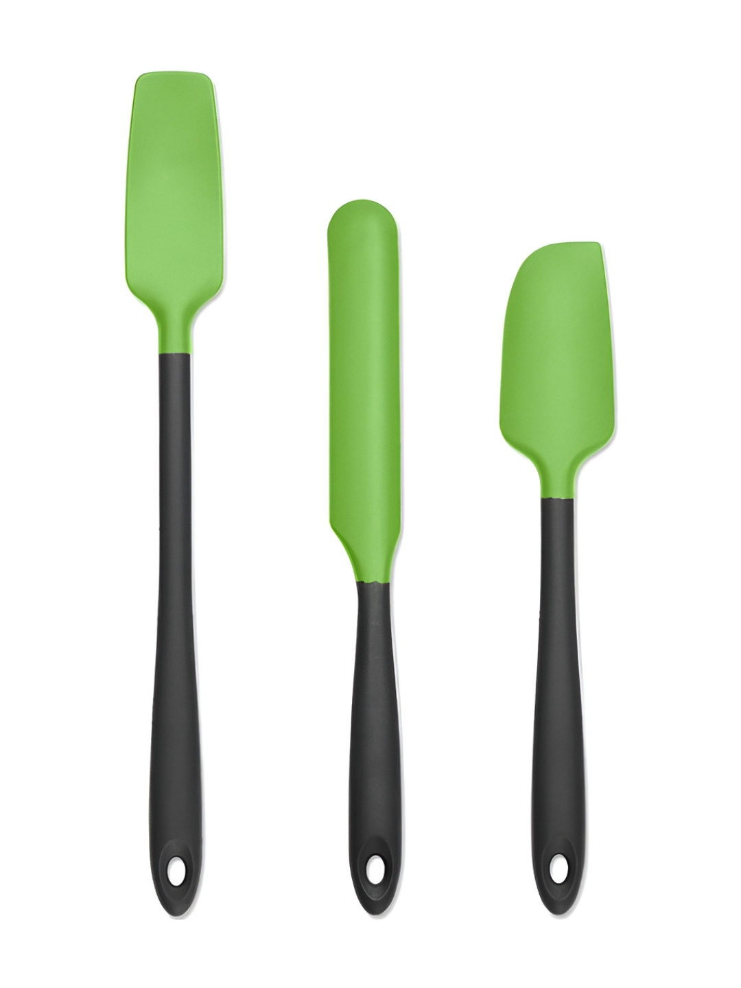 

P-Plus International 3 Pieces Green & Black Silicone Cooking Spatulas