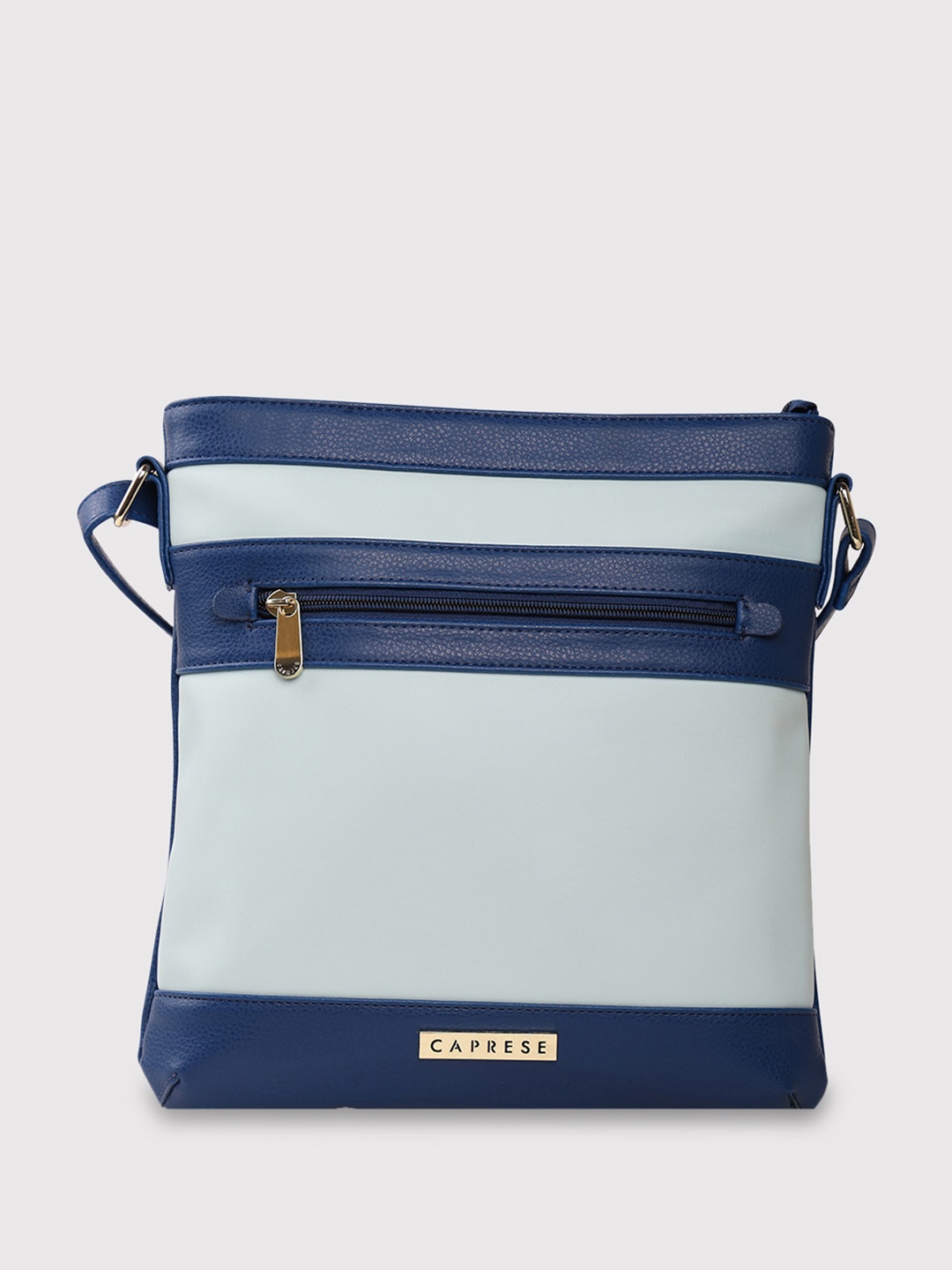 

Caprese Marciano Colourblocked Structured Sling Bag, Turquoise blue