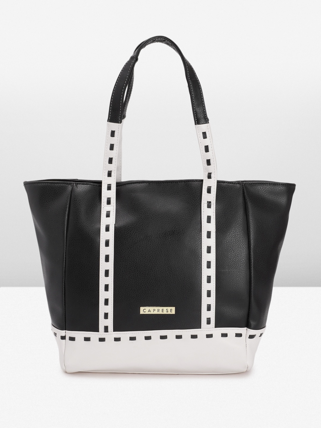 

Caprese Textured Structured Shoulder Bag, Black
