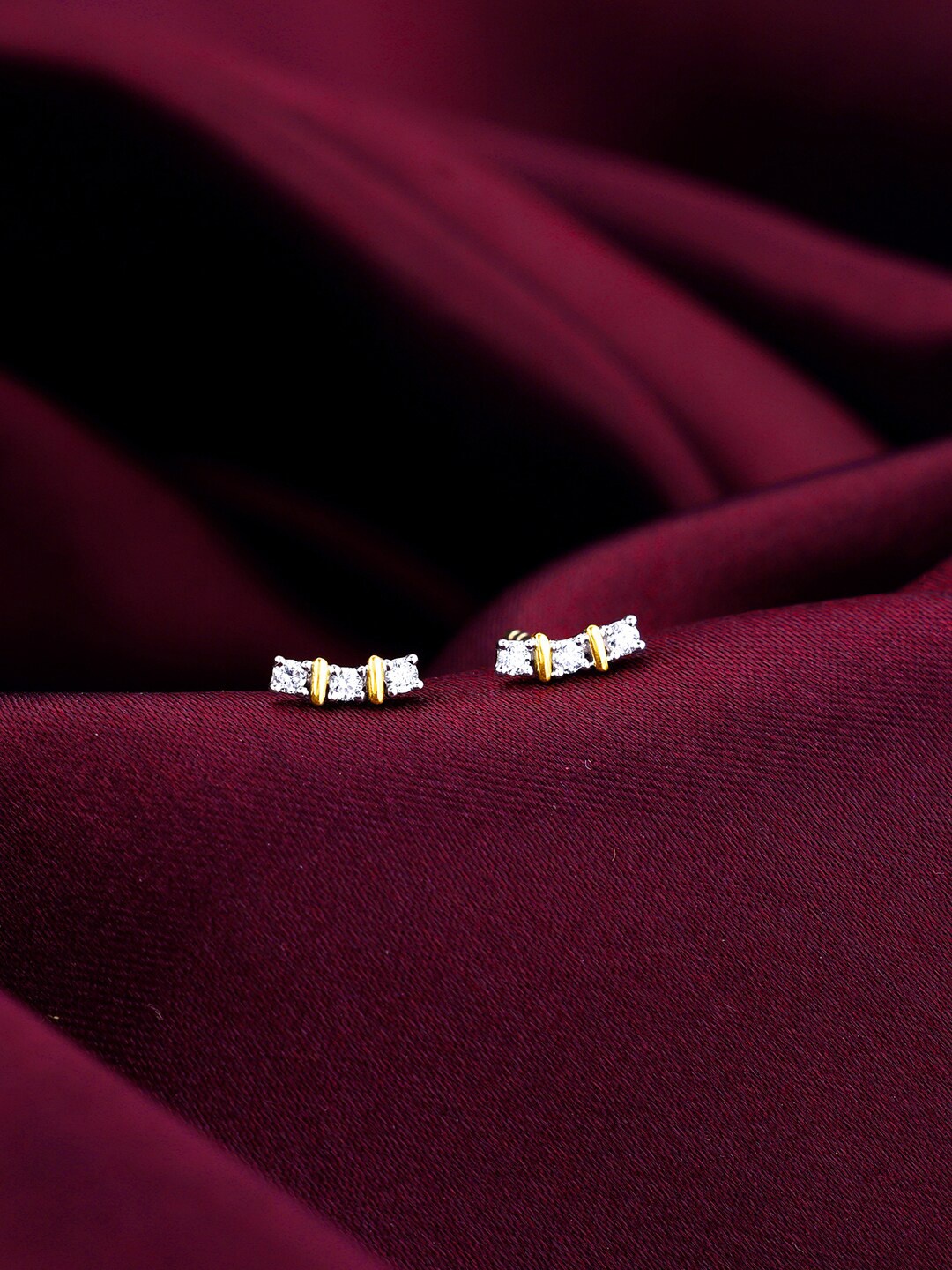 

GIVA 18KT Gold Diamond Studded Earrings