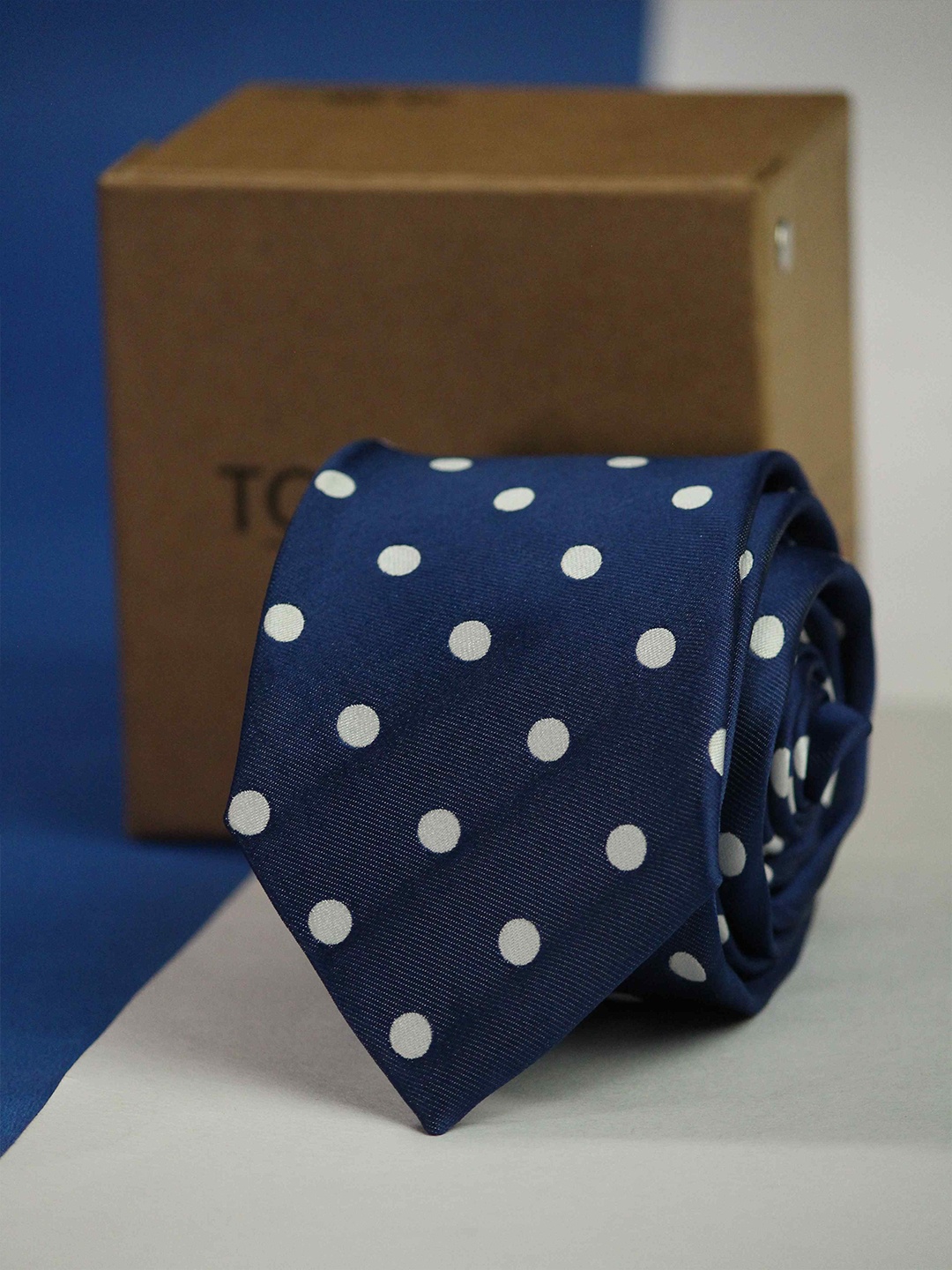 

Tossido Men Printed Skinny Tie, Blue