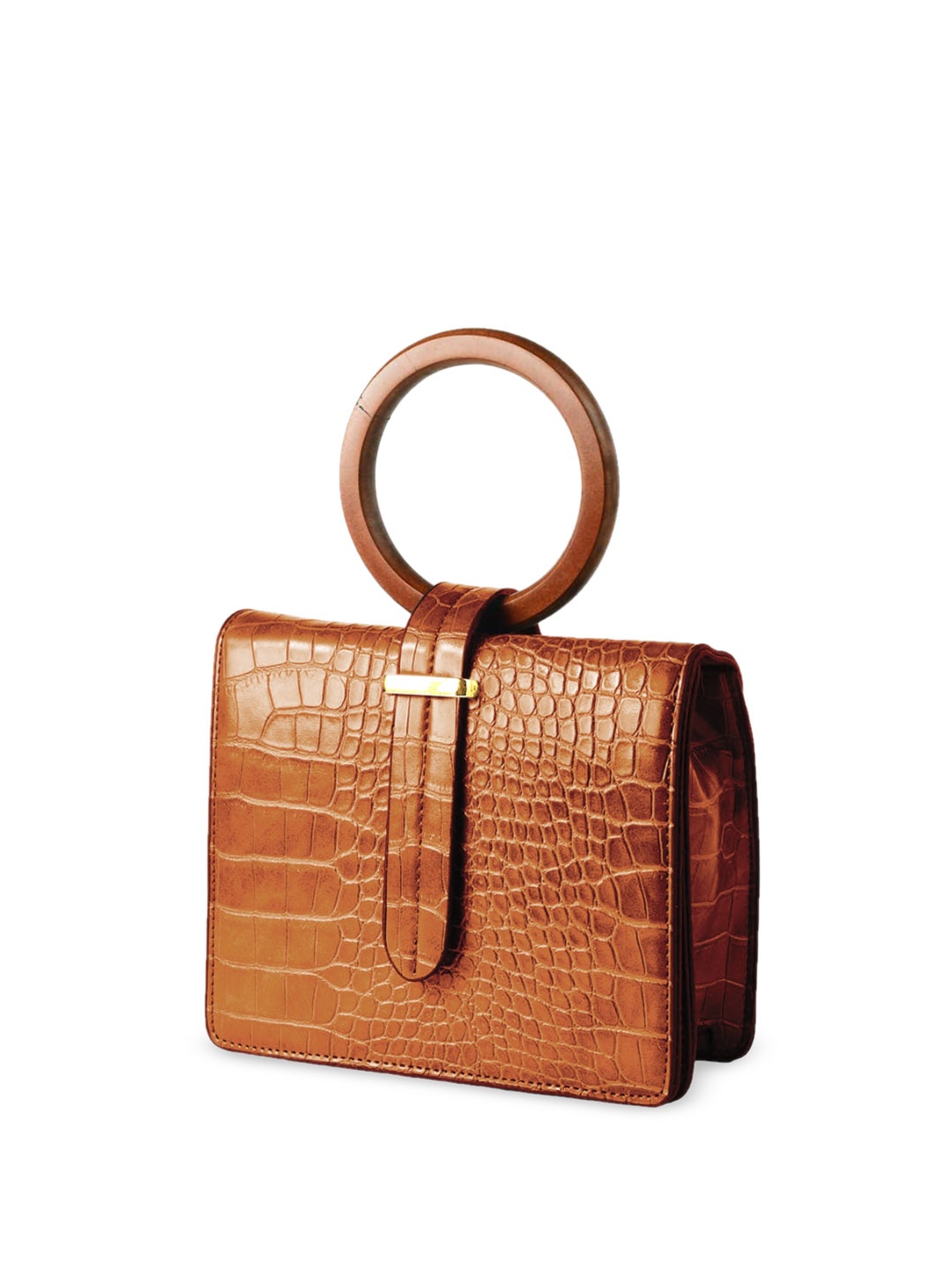 

INKMILAN Animal Textured Structured Handheld Bag, Brown