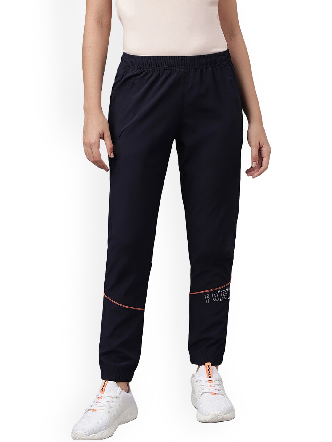 

SG Women Contrast Stitch Detail Joggers, Navy blue