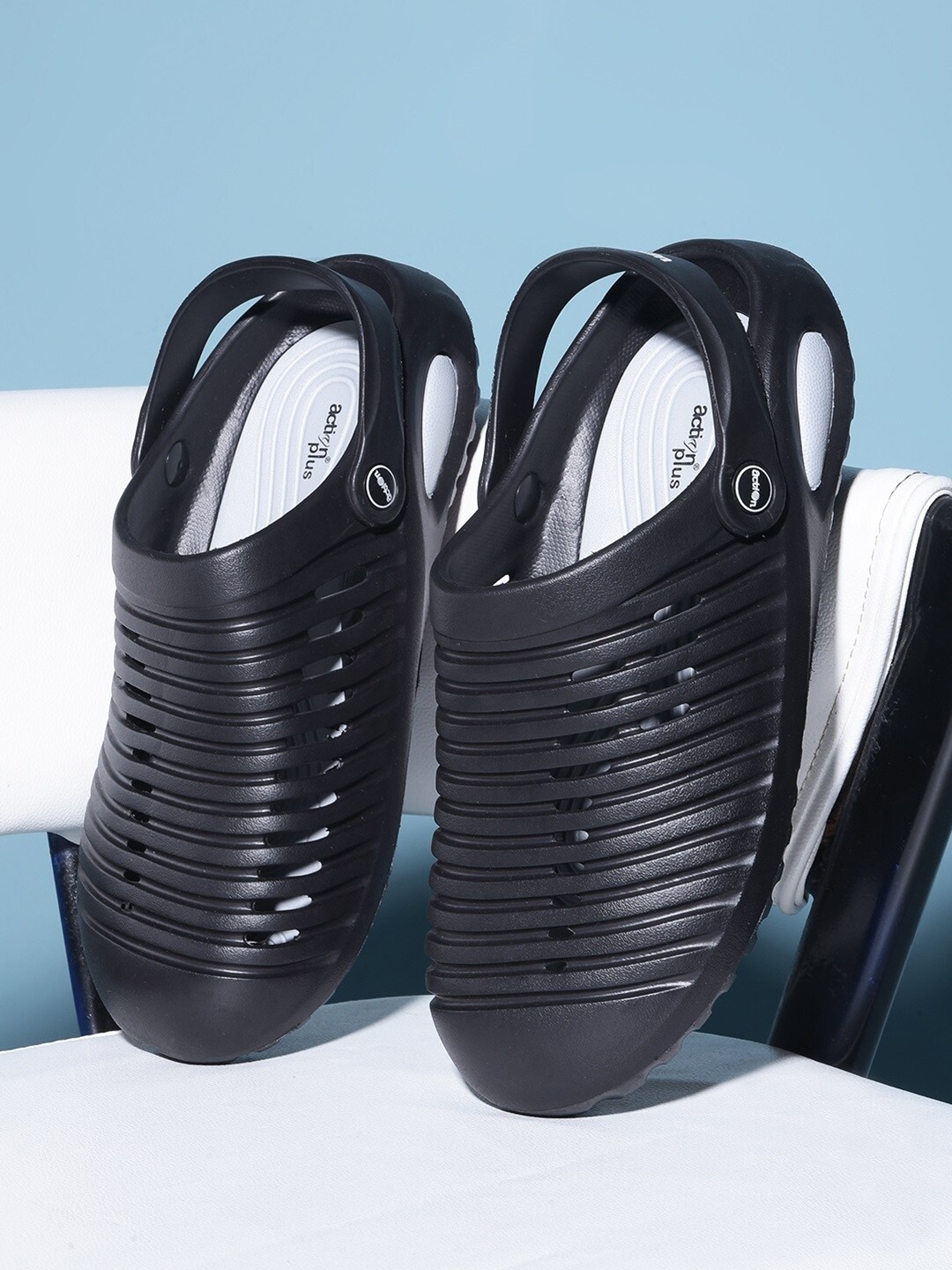 

Action Plus Men Self Design Clogs, Black