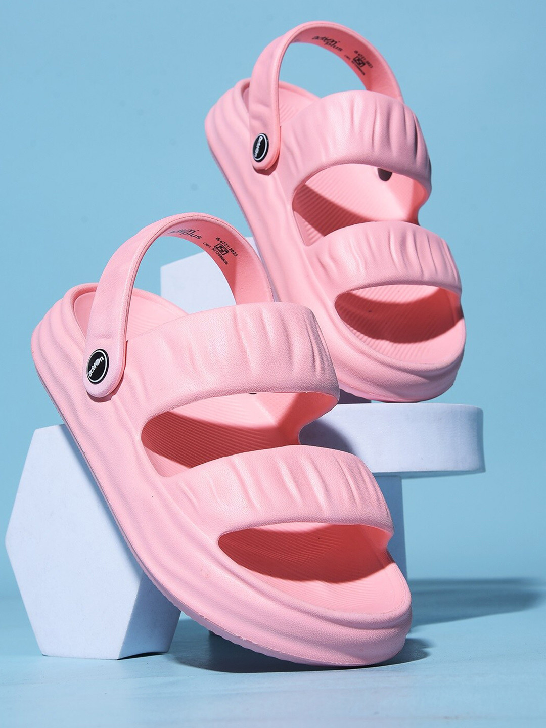

Action Plus Self Design Sliders, Pink