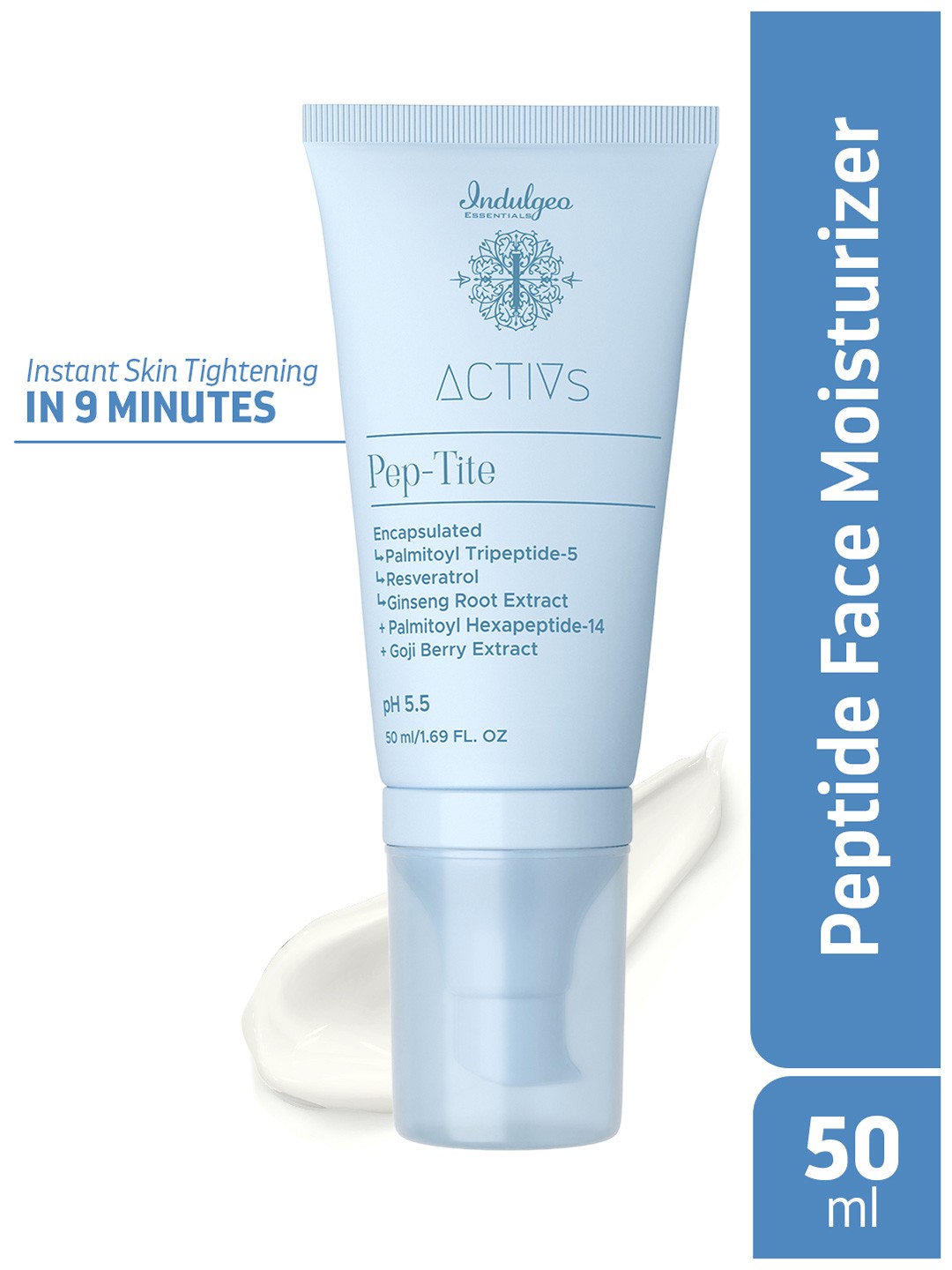 

Indulgeo Essentials Pep-Tite - Peptide Skin Firming Moisturizer - 50 ml, Blue