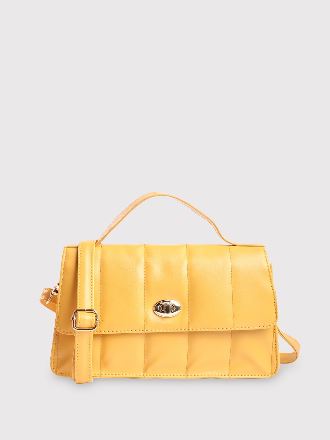 

Caprese Structured Sling Bag with Quilted, Mustard