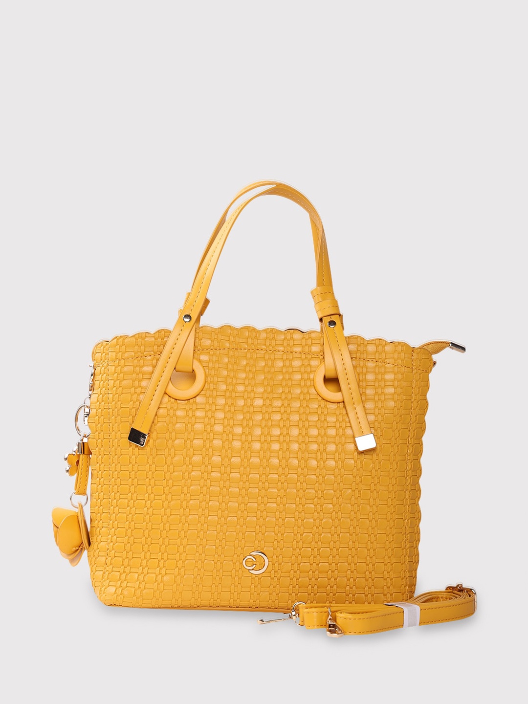 

Caprese Textured Structured Handheld Bag, Yellow