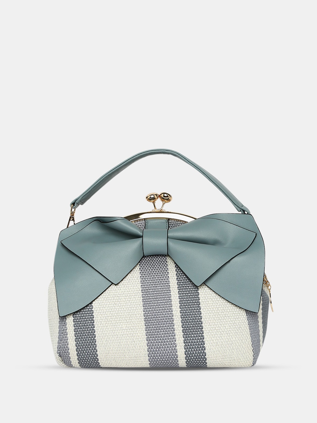

Caprese Striped Swagger Handheld Bag, White