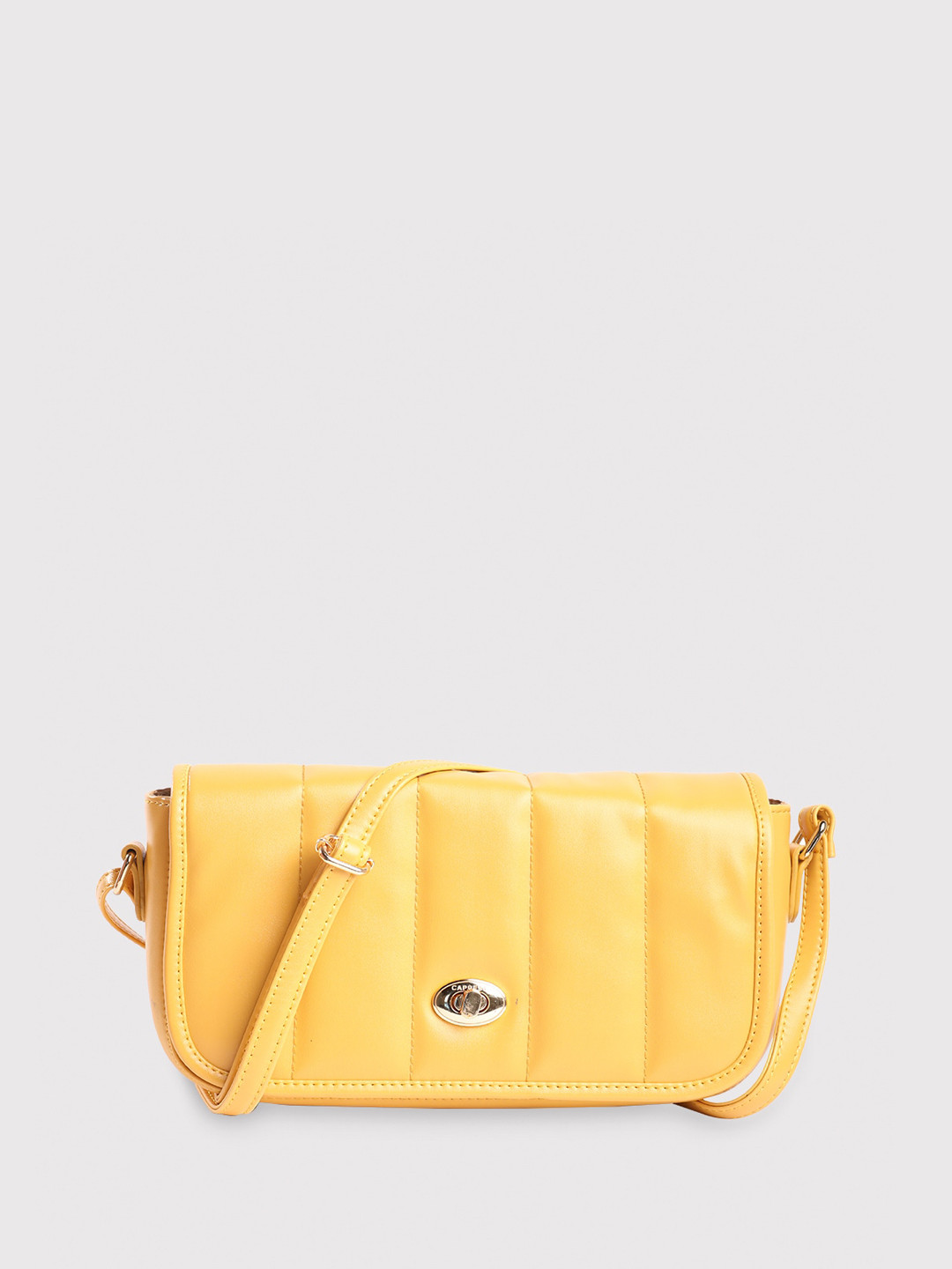 

Caprese Structured Sling Bag, Mustard