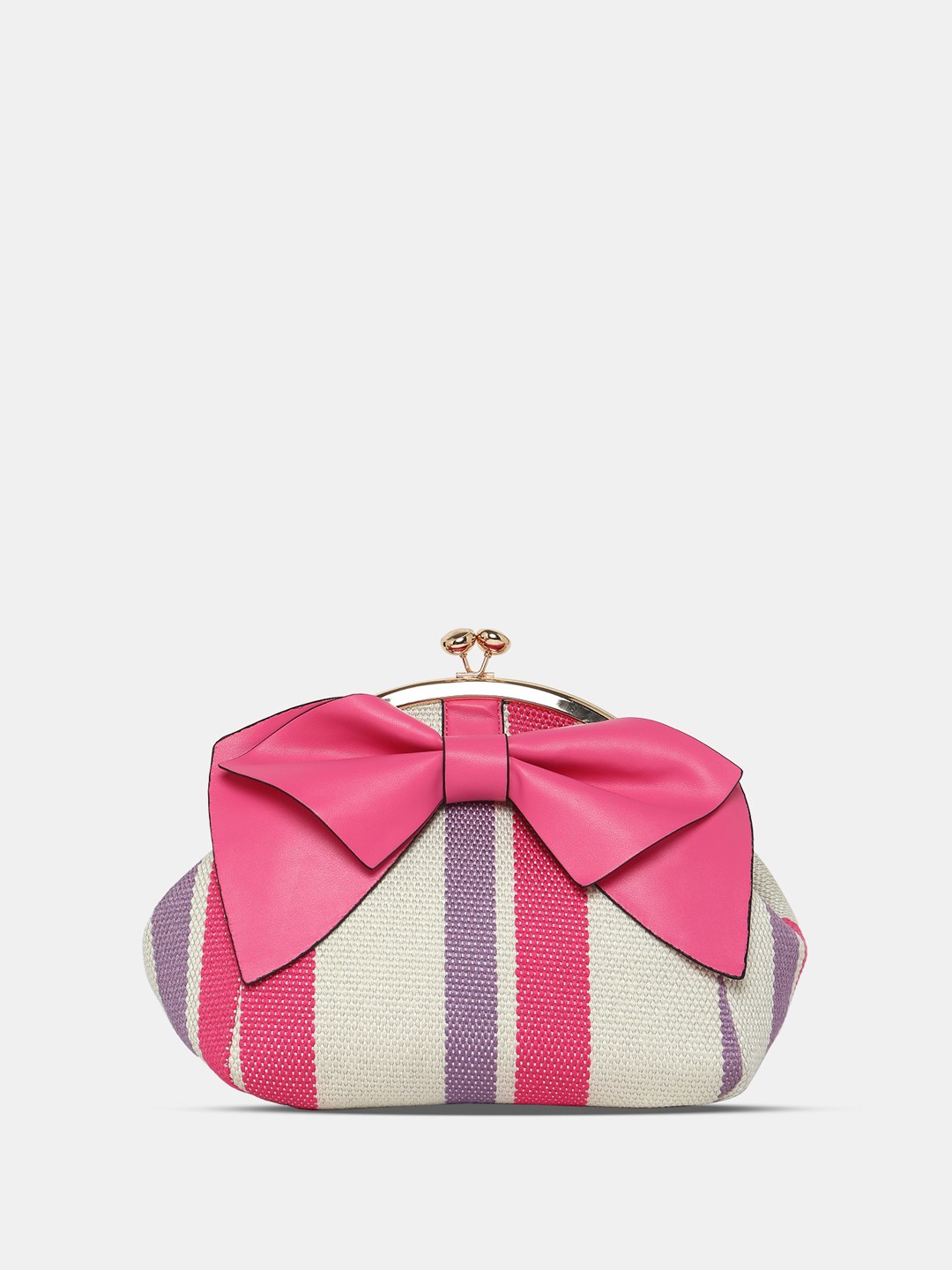 

Caprese Striped Swagger Sling Bag, Pink
