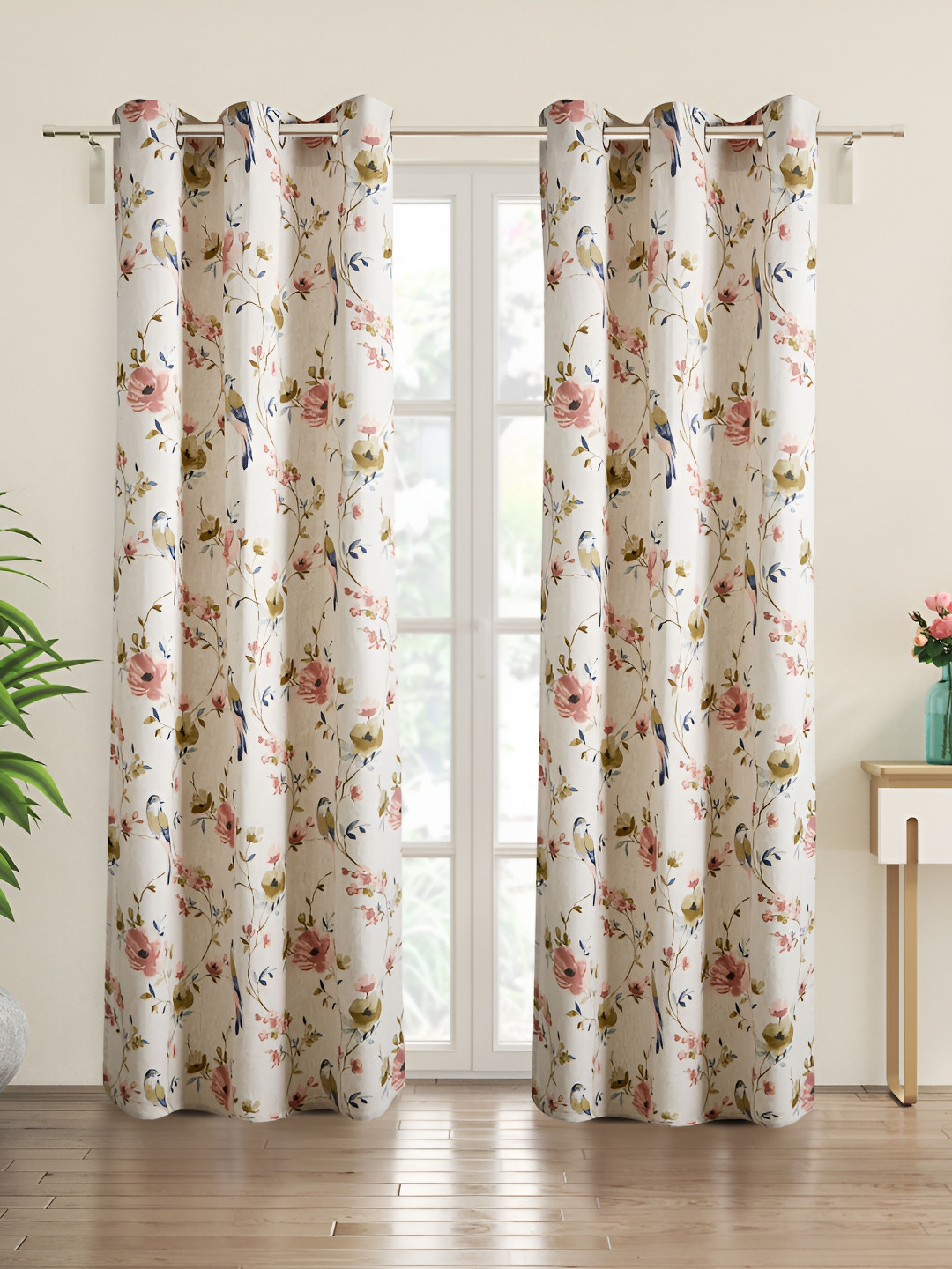 

Home Centre Beige & Blue Ethnic Motifs Door Curtain