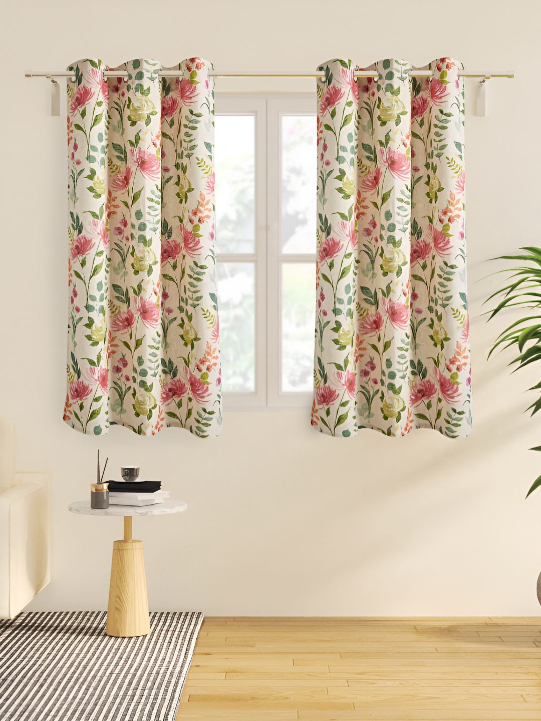

Home Centre Beige & Green Floral Window Curtain
