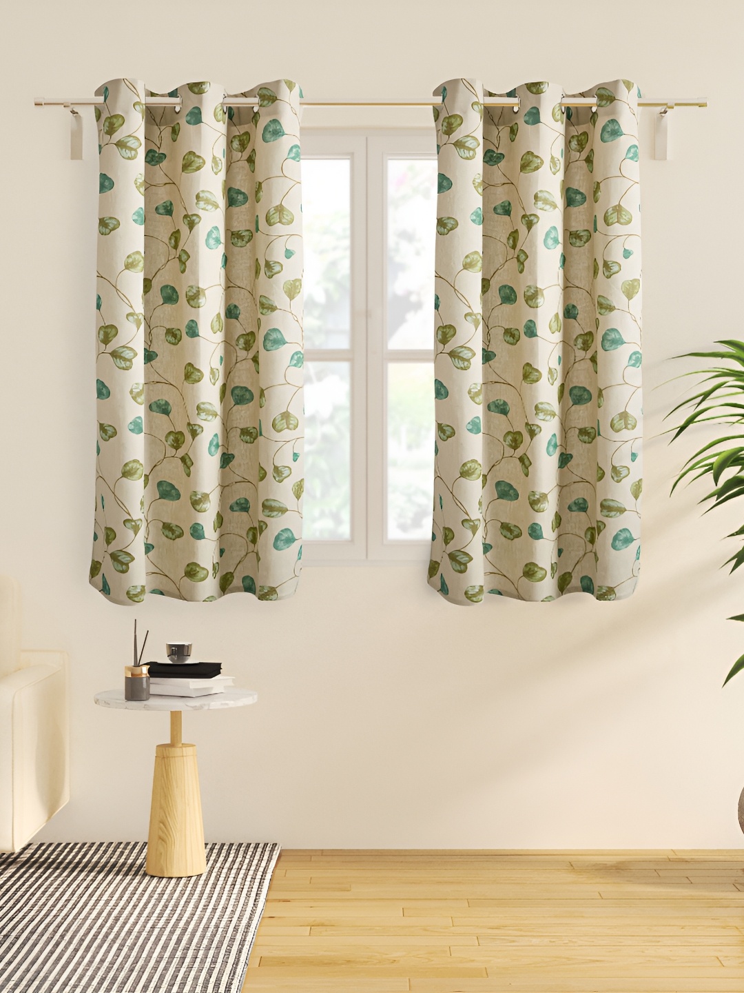 

Home Centre Beige & Green Floral Window Curtain