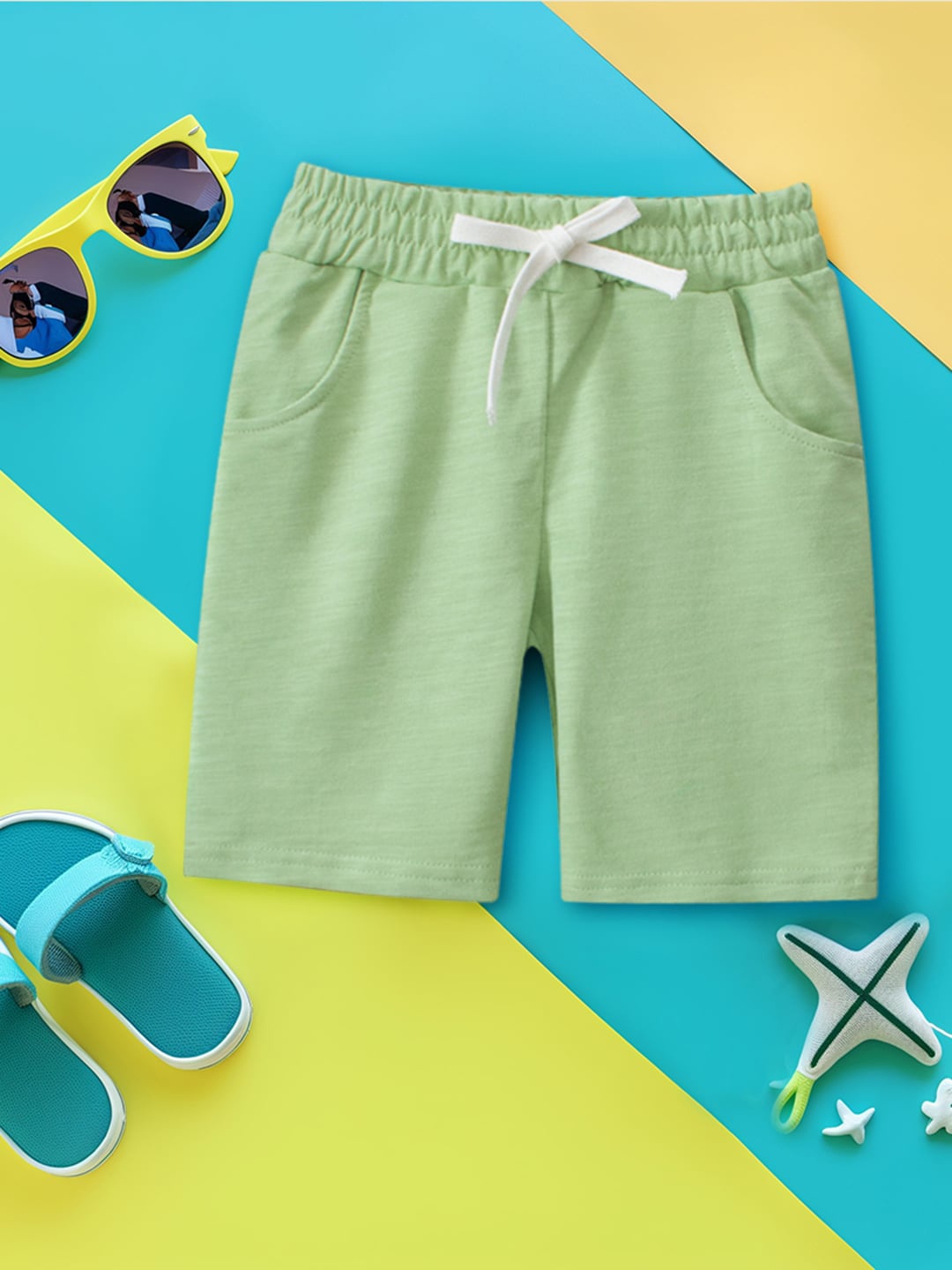 

INCLUD Boys Regular Shorts, Green