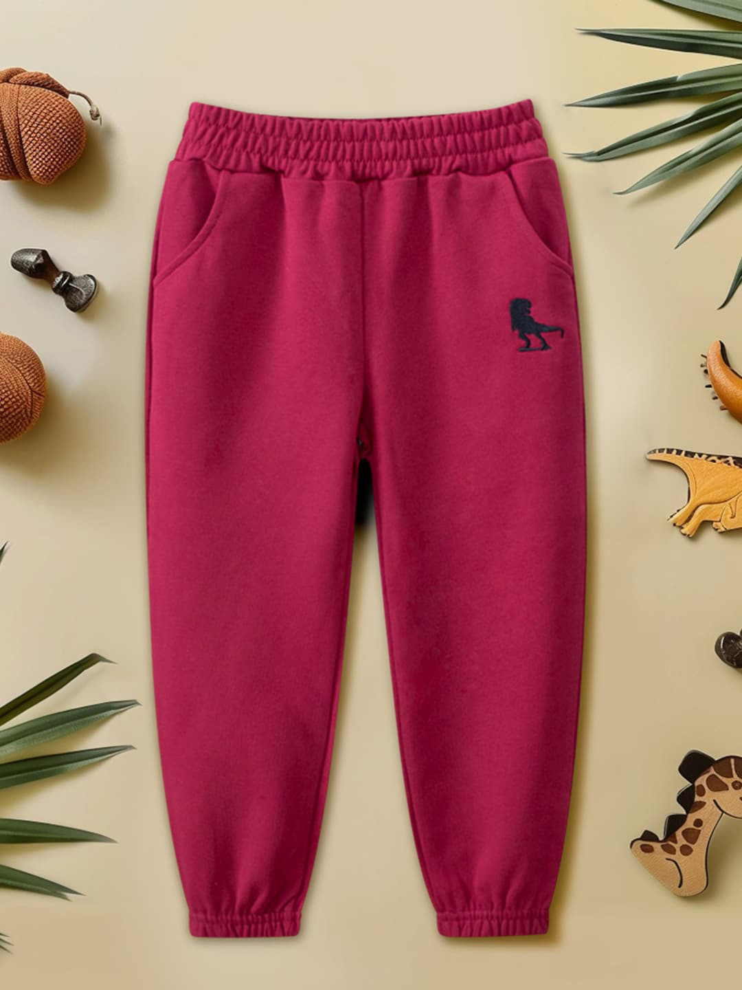 

INCLUD Boys Mid Rise Joggers, Red