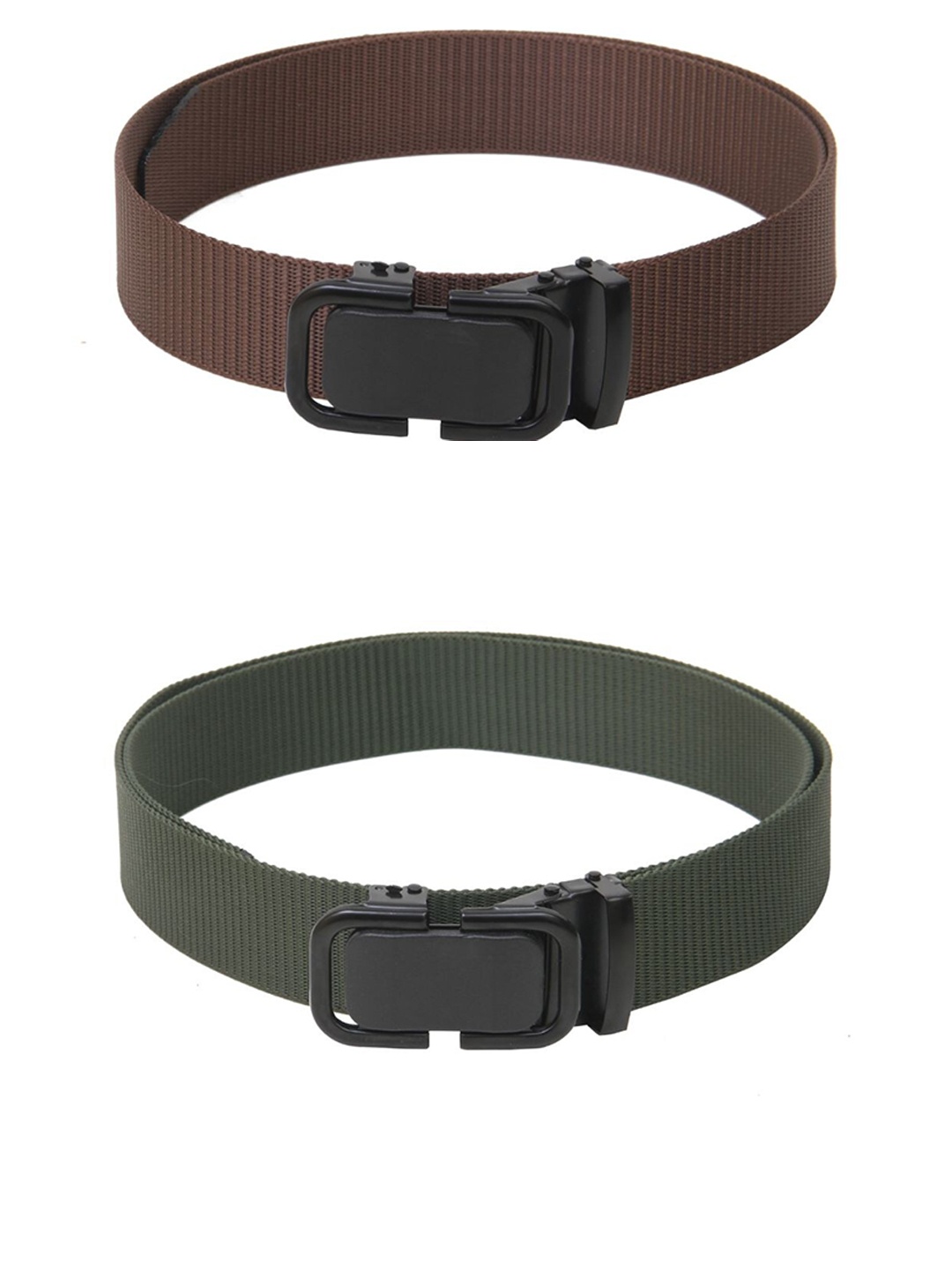 

Calvadoss Men Set of 2 Textured Belt, Brown