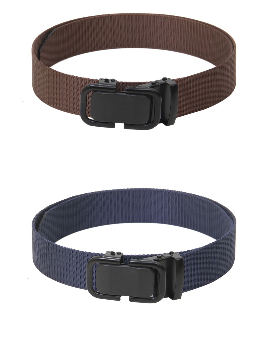 

Calvadoss Men Set Of 2 Textured Belts, Brown