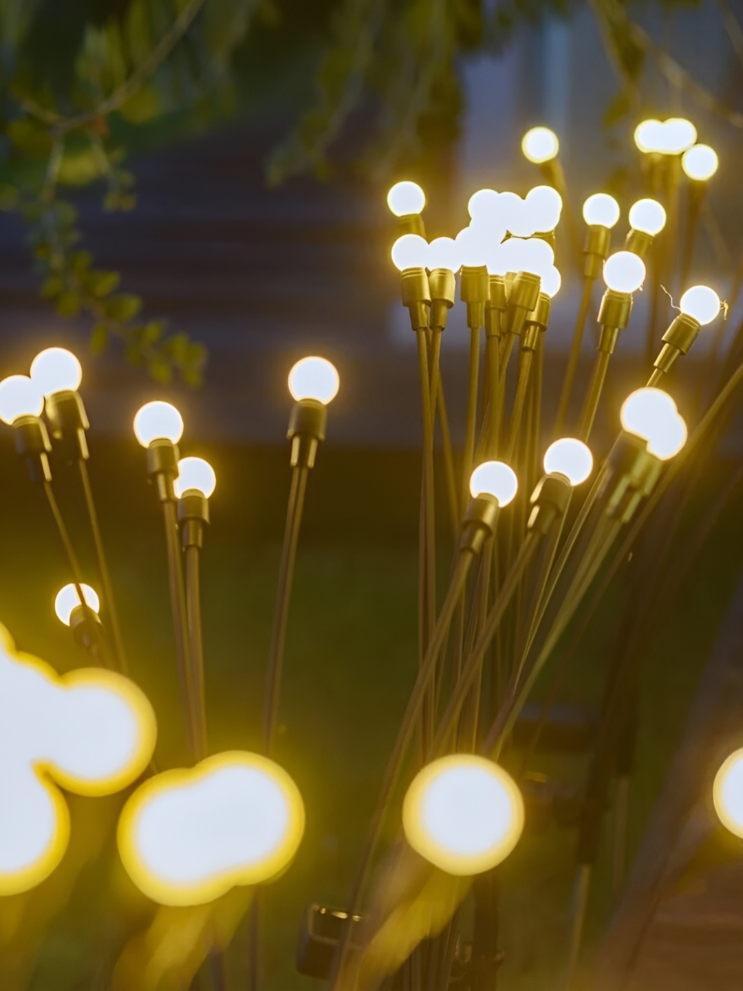 

THE ARTMENT Yellow 2 Pieces Firefly Solar Lights, Gold
