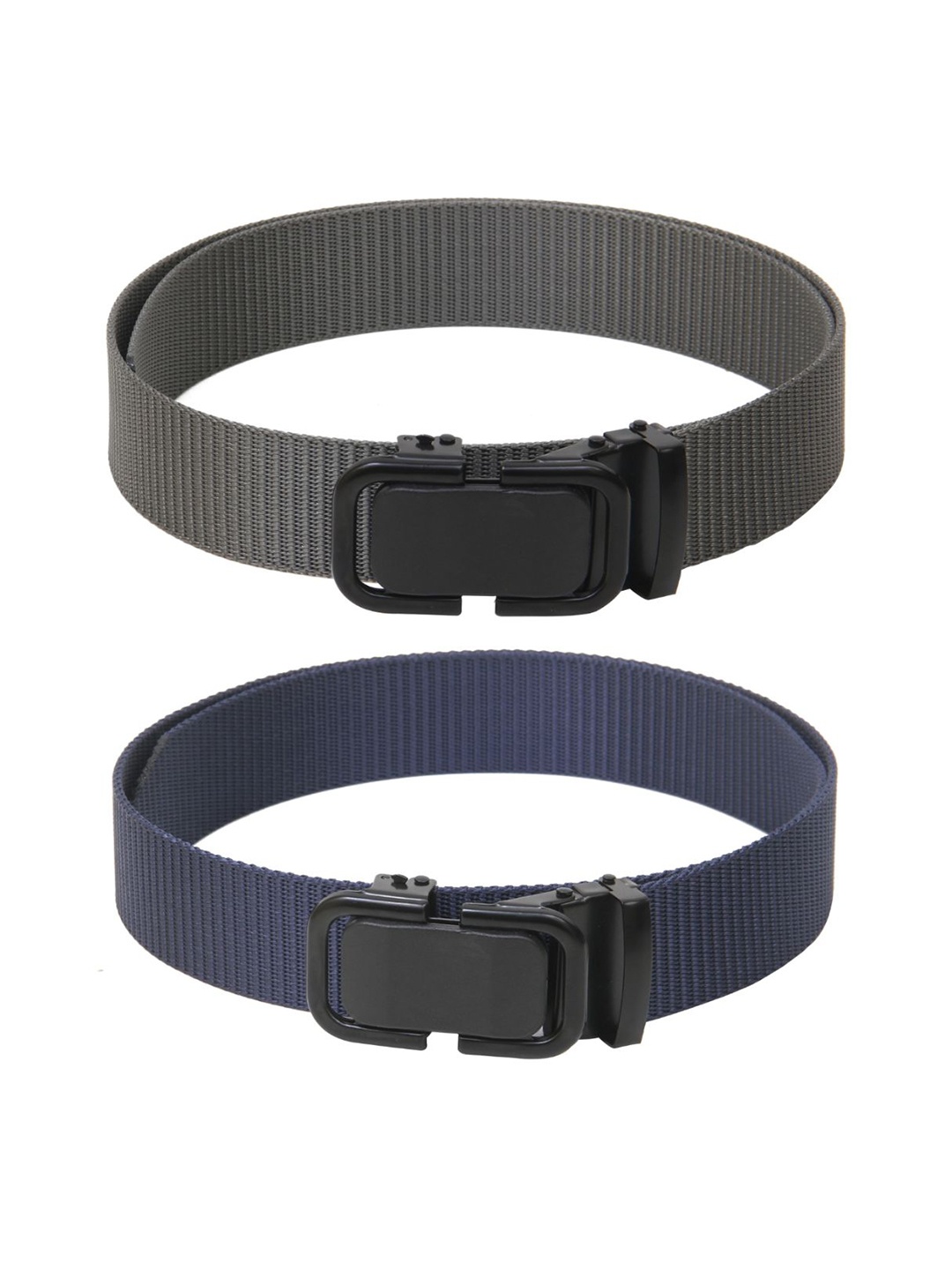 

Calvadoss Women Set Of 2 Textured Belt, Grey