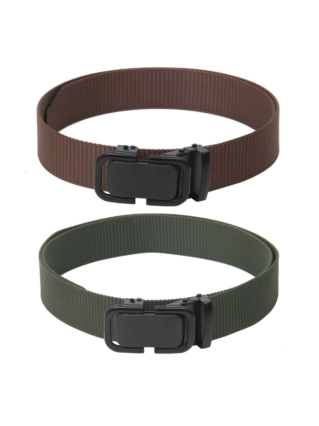 

Calvadoss Women Set of 2 Textured Belts, Brown