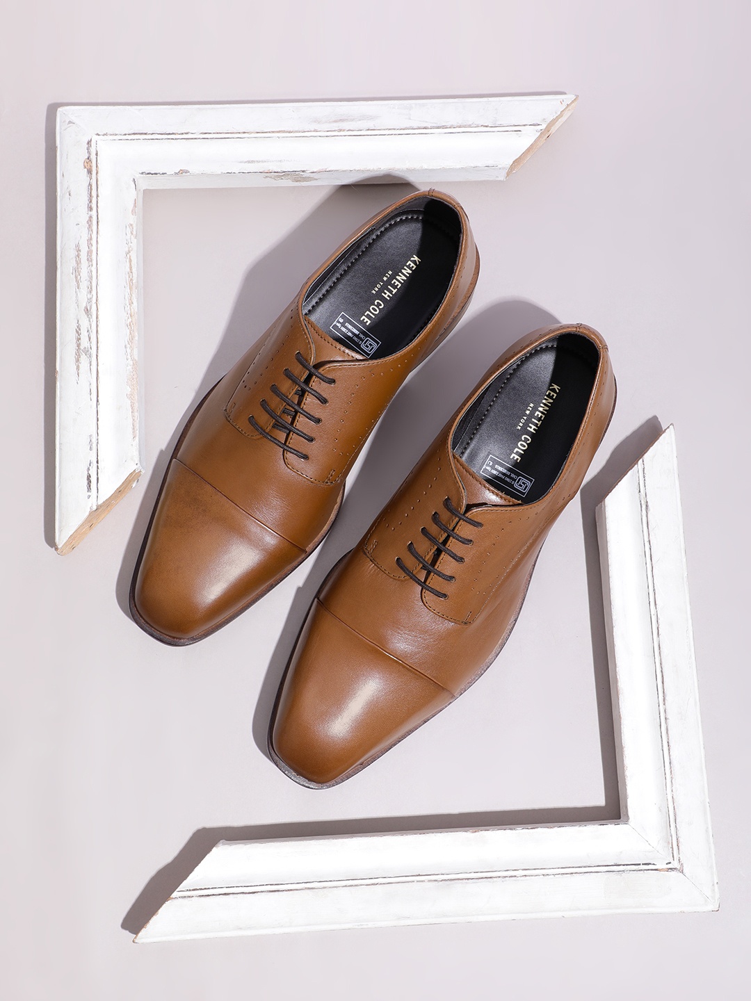 

Kenneth Cole Men Leather Formal Derbys, Brown