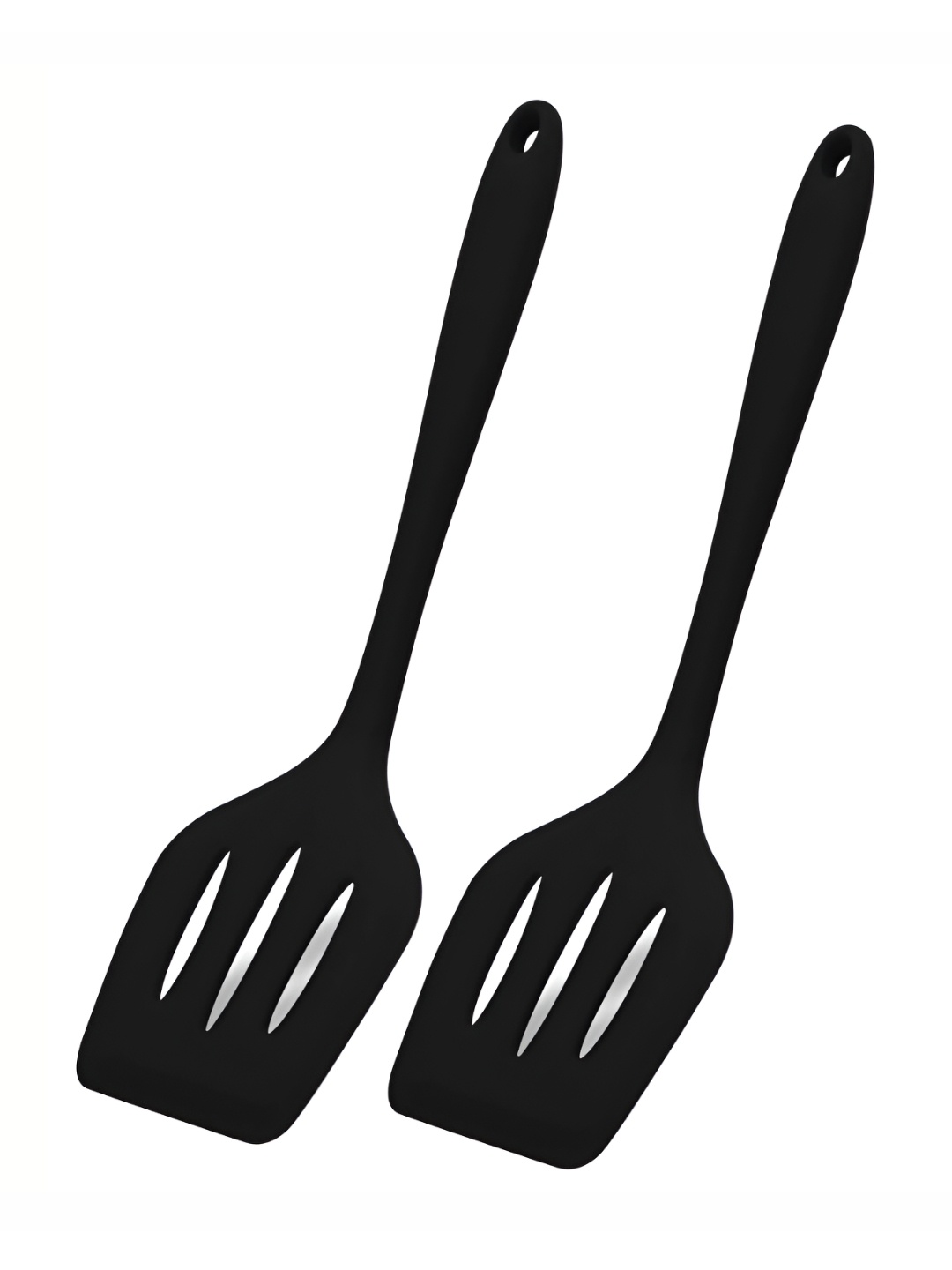 

P-Plus International Black 2 Pieces Silicone Slotted Spatula