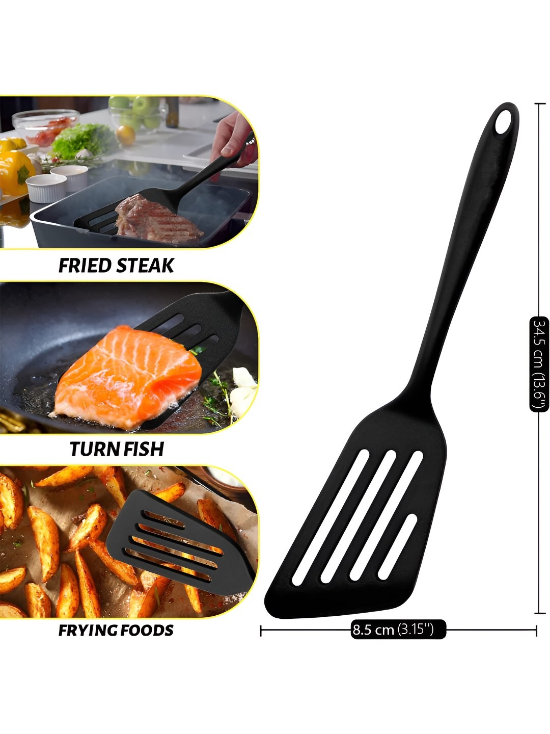 

P-Plus International Black Silicone Cooking Spatula