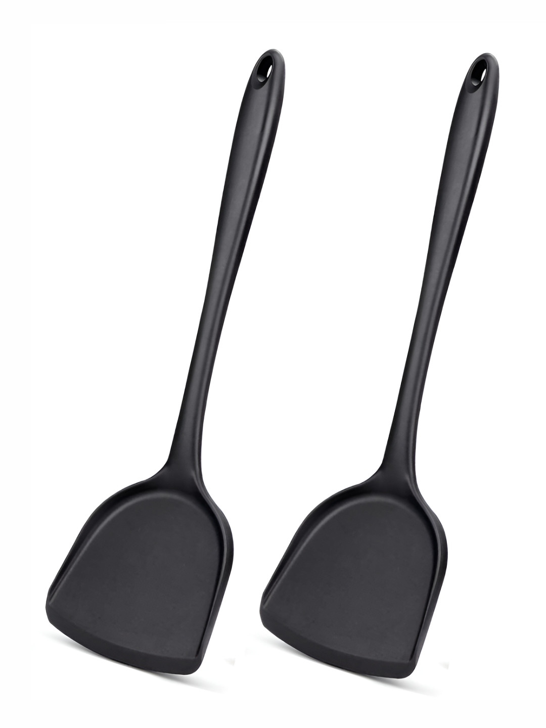 

P-Plus International 2 Pieces Black Silicone Cooking Spatula