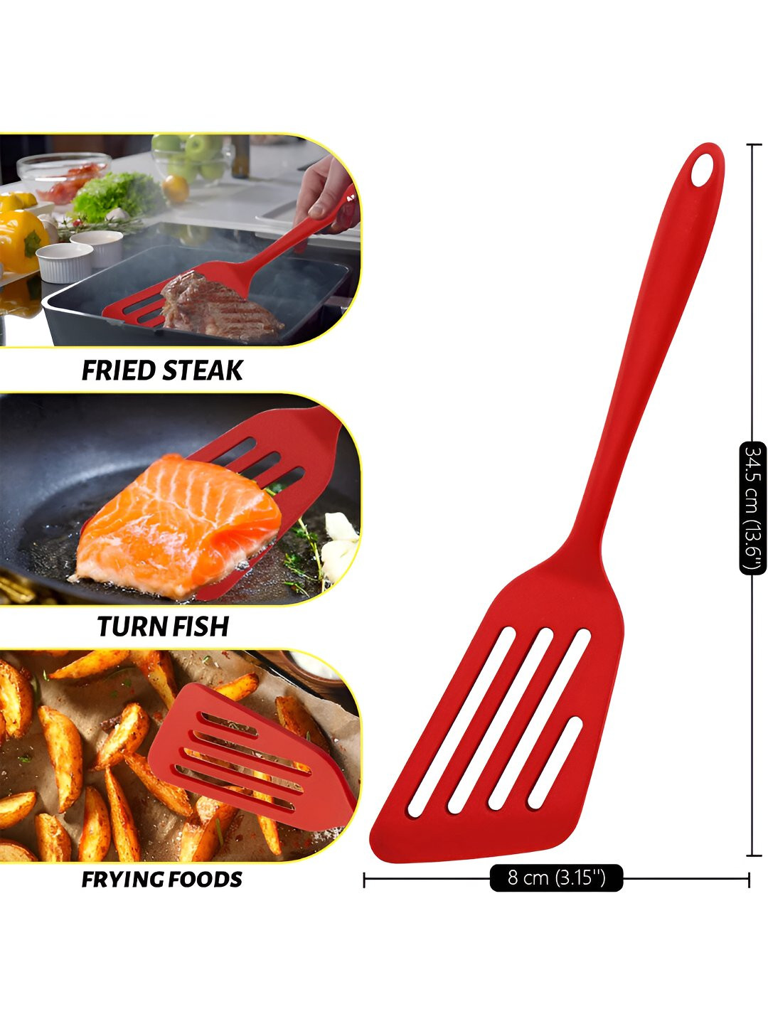 

P-Plus International Red Silicone Turner Spatula