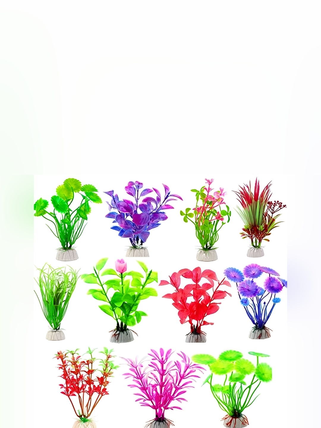 

VAYINATO Green 10 Pcs Artificial Aquarium Plants, Assorted