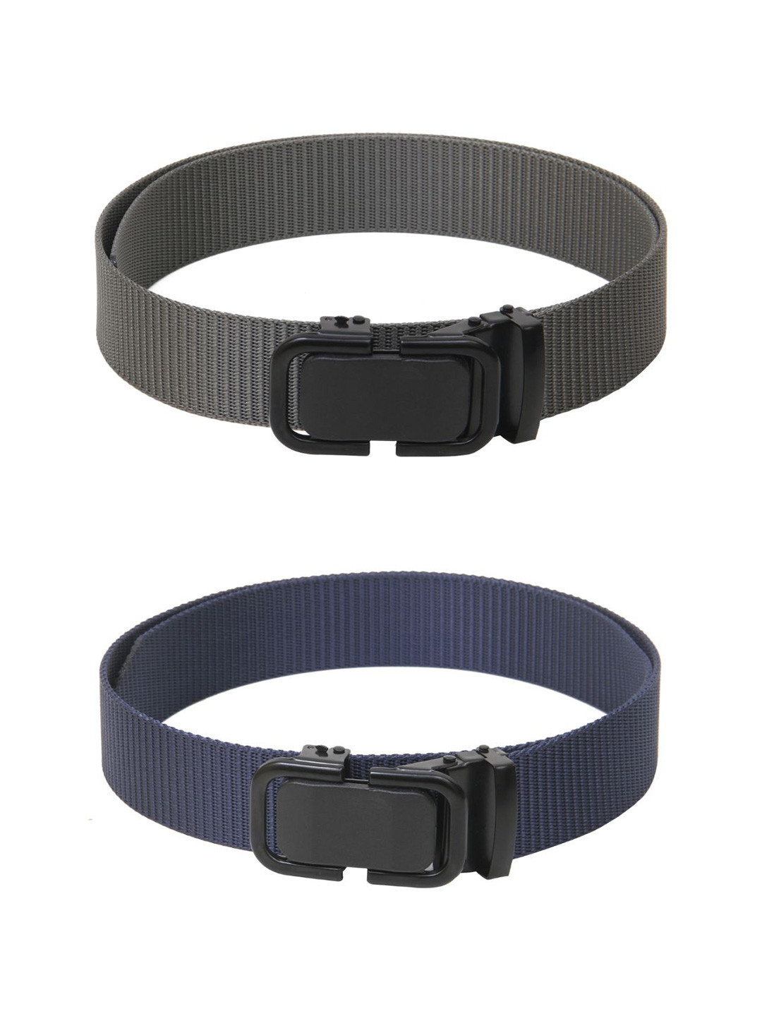 

Calvadoss Boys Set Of 2 Textured Belts, Grey
