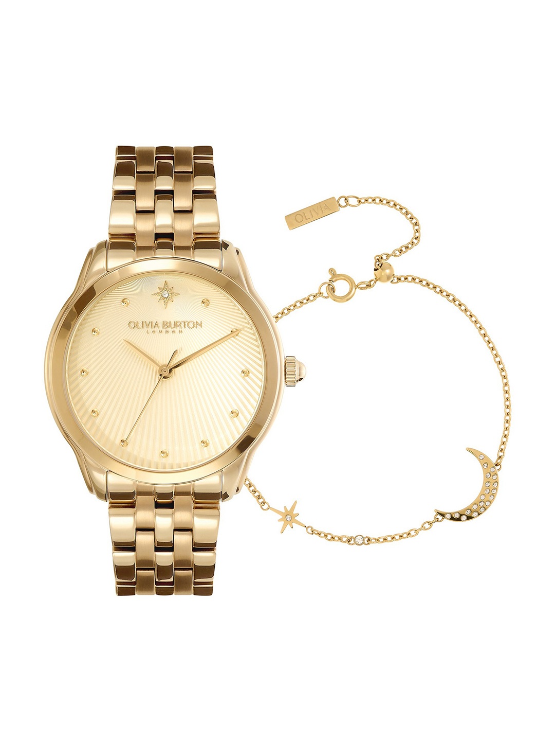 

Olivia Burton Women Starlight Analogue Watch Gift Set - 24070006, Gold