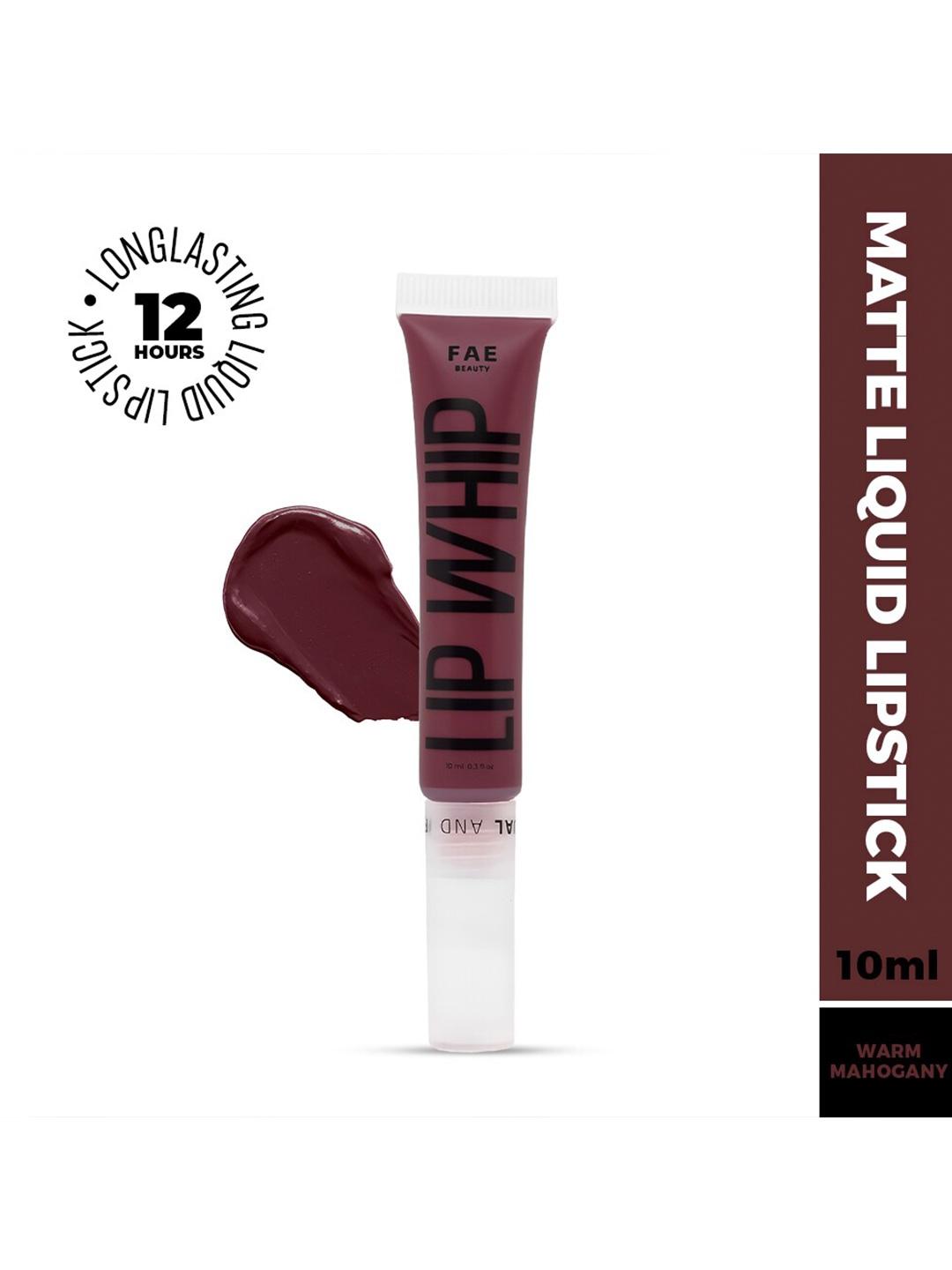 

FAE BEAUTY Lip Whip 12H Matte Liquid Lipstick - 10ml - Tempt, Brown