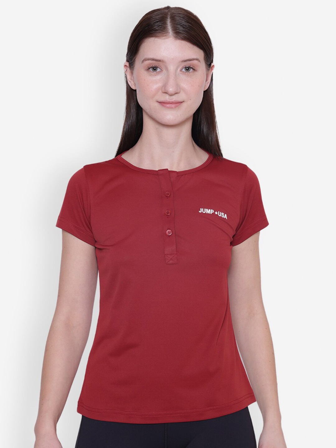 

JUMP USA Round Neck T-Shirt, Red