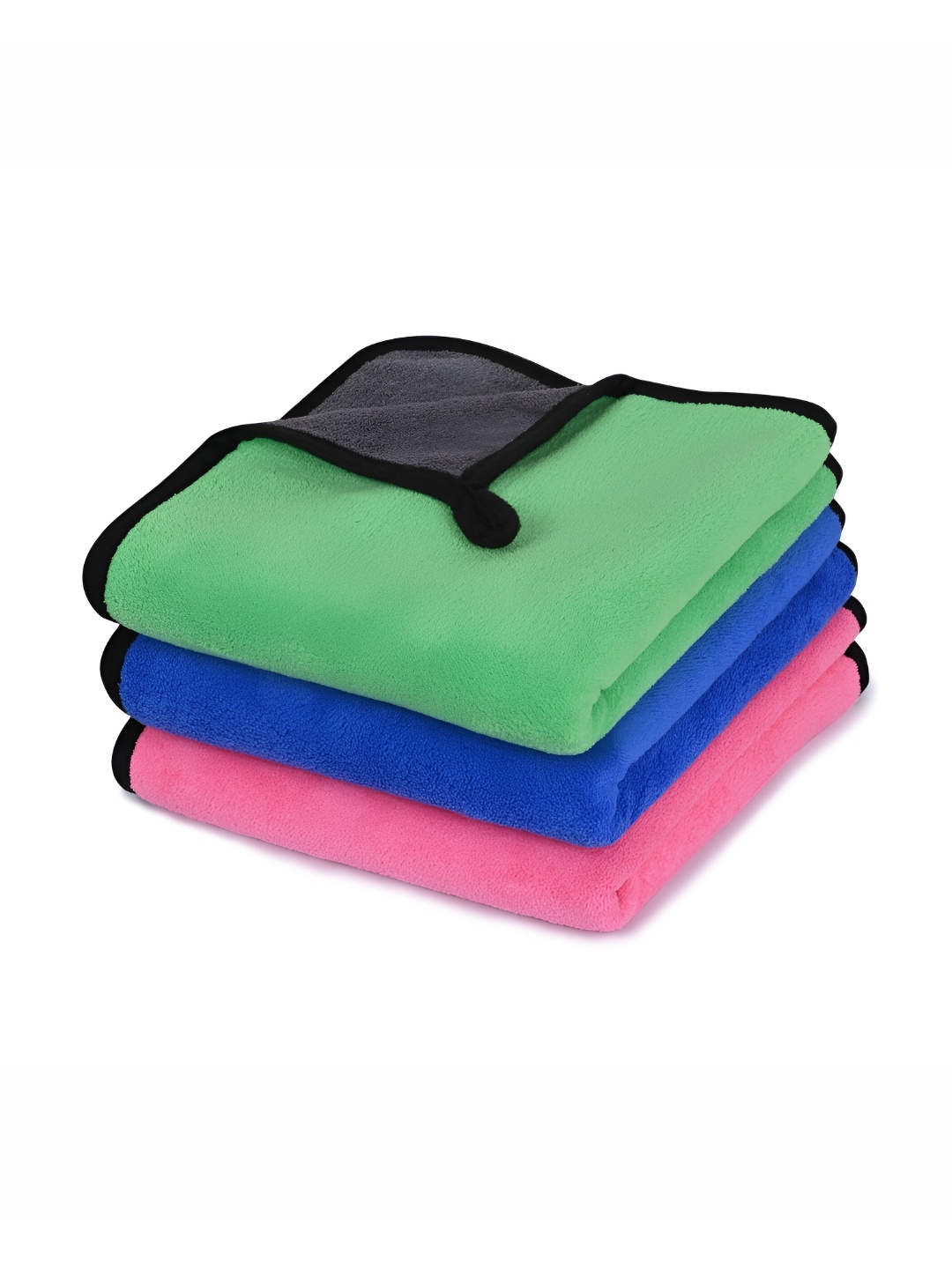 

LOOM LEGACY Green & Pink 3 Pieces 600 GSM Microfiber Kitchen Towels