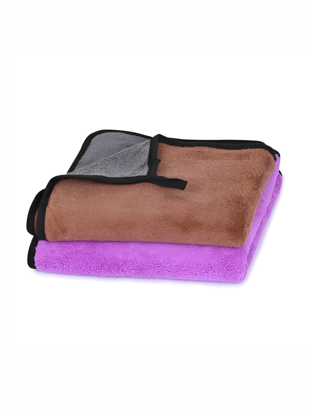 

LOOM LEGACY 2 Pieces Brown & Purple Microfiber 600 GSM Kitchen Towels