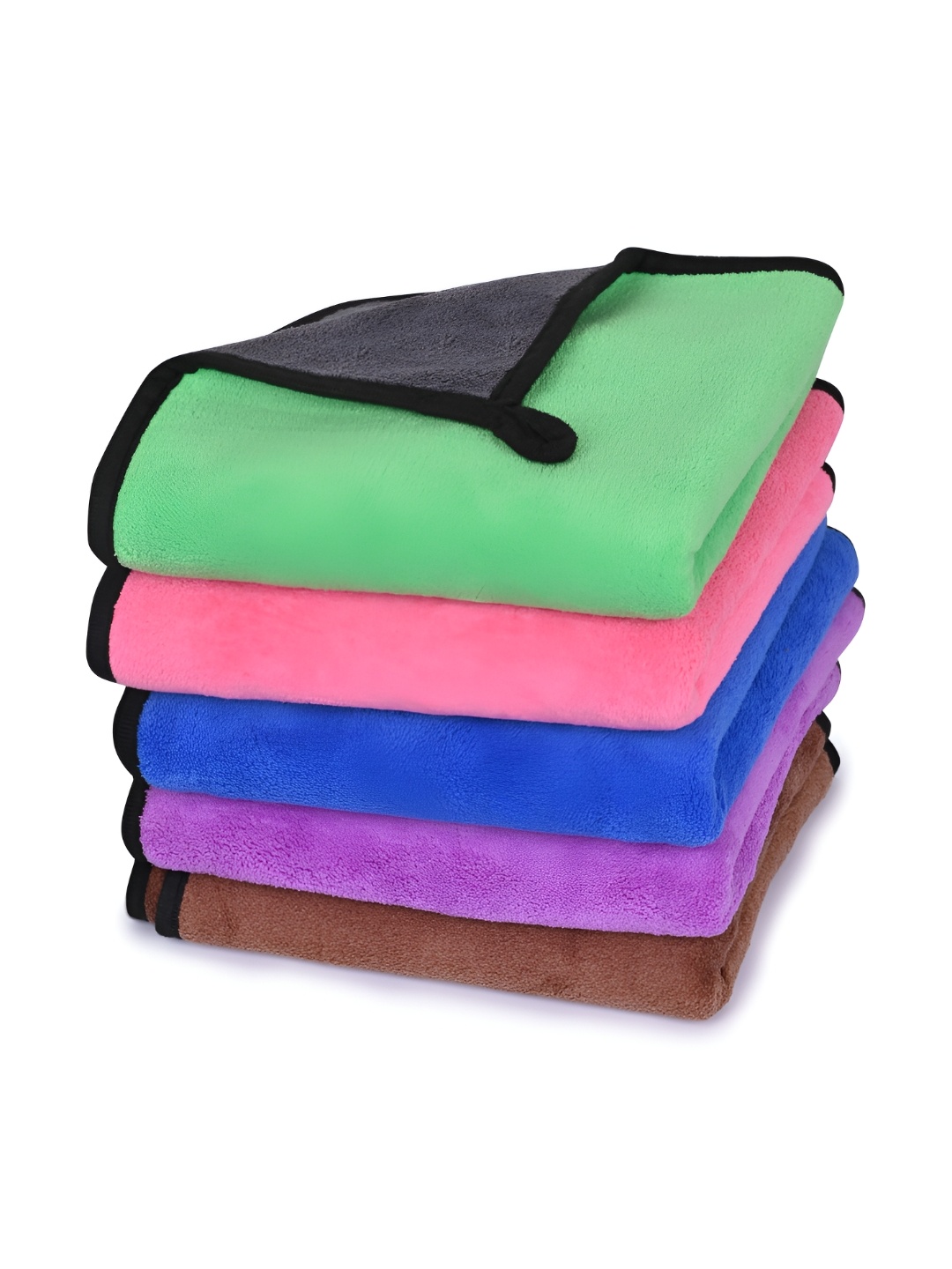 

LOOM LEGACY Green & Purple 5 Pieces 600 GSM Reversible Kitchen Towels