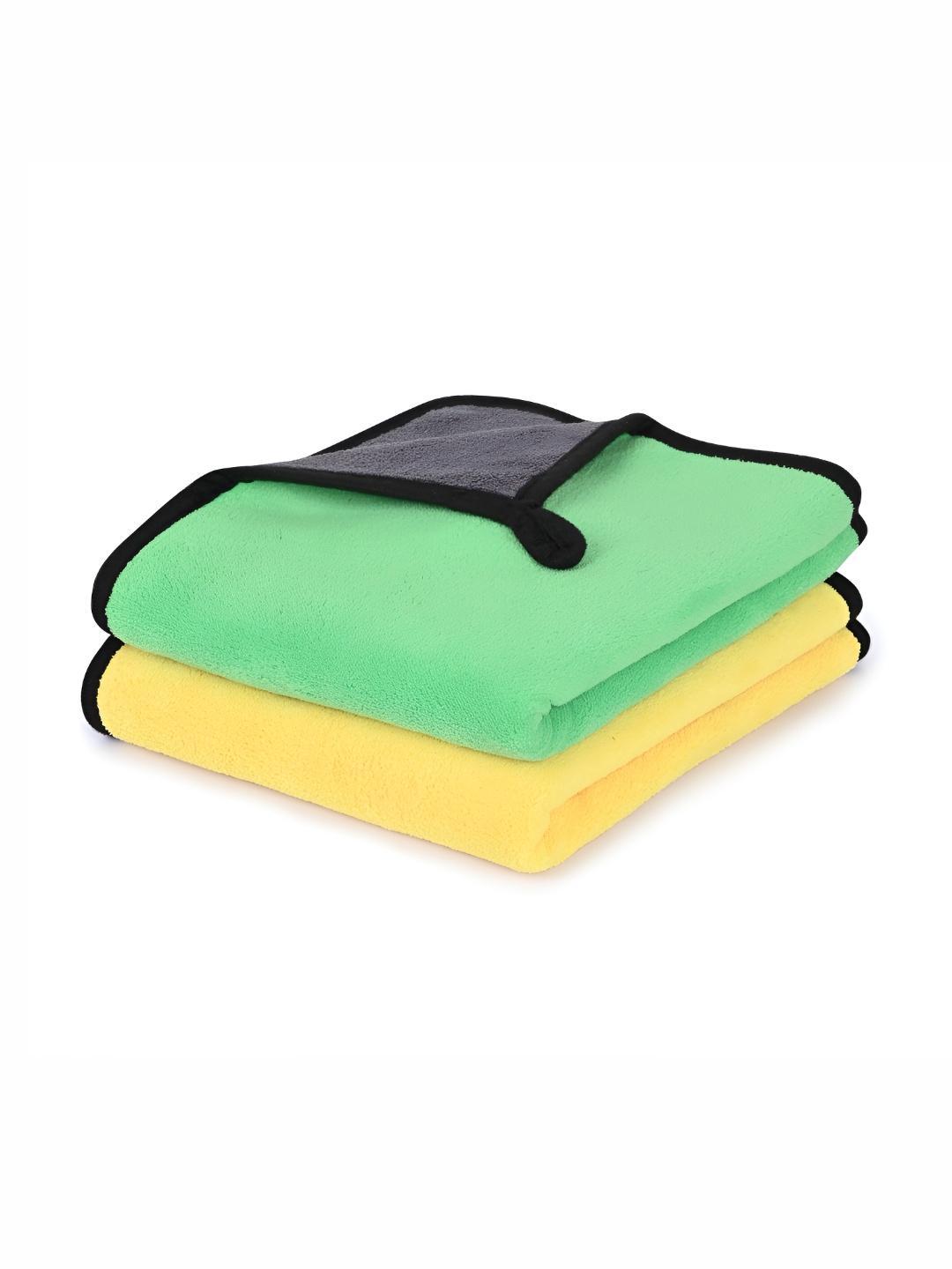 

LOOM LEGACY 2 Pieces Green & Yellow Microfiber 600 GSM Kitchen Towels