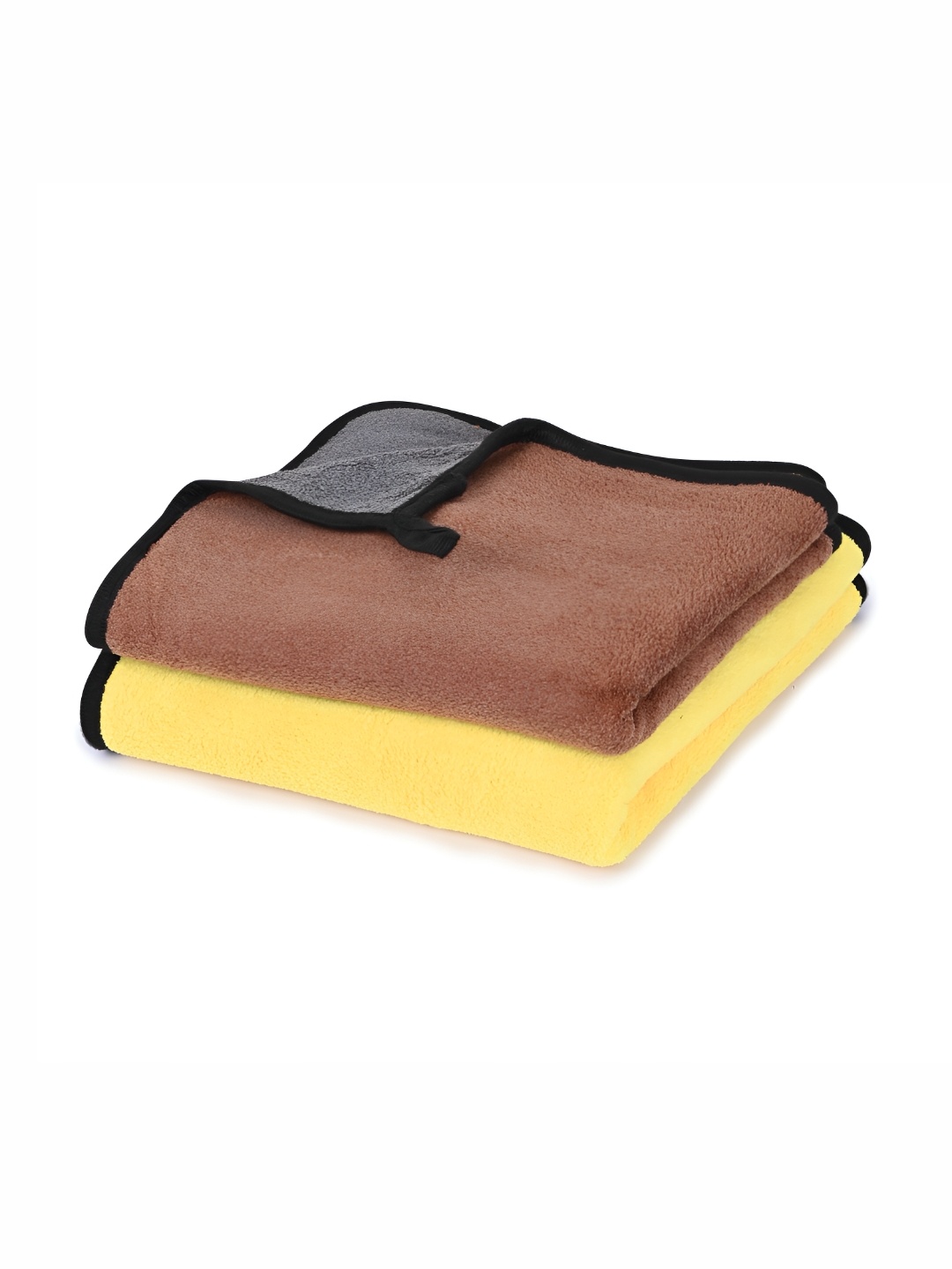 

LOOM LEGACY 2 Pieces Yellow & Brown Microfiber 600 GSM Kitchen Towels