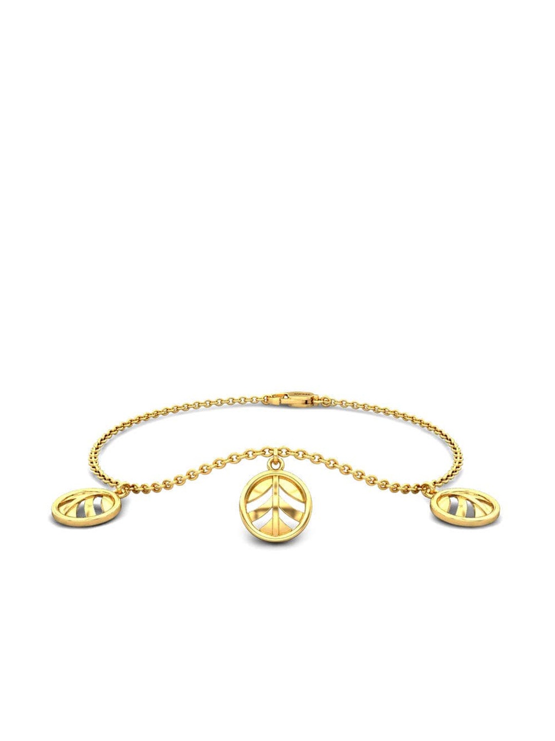 

CANDERE A KALYAN JEWELLERS COMPANY 18KT (750) BIS Hallmark Gold Bracelet-3.98 gm