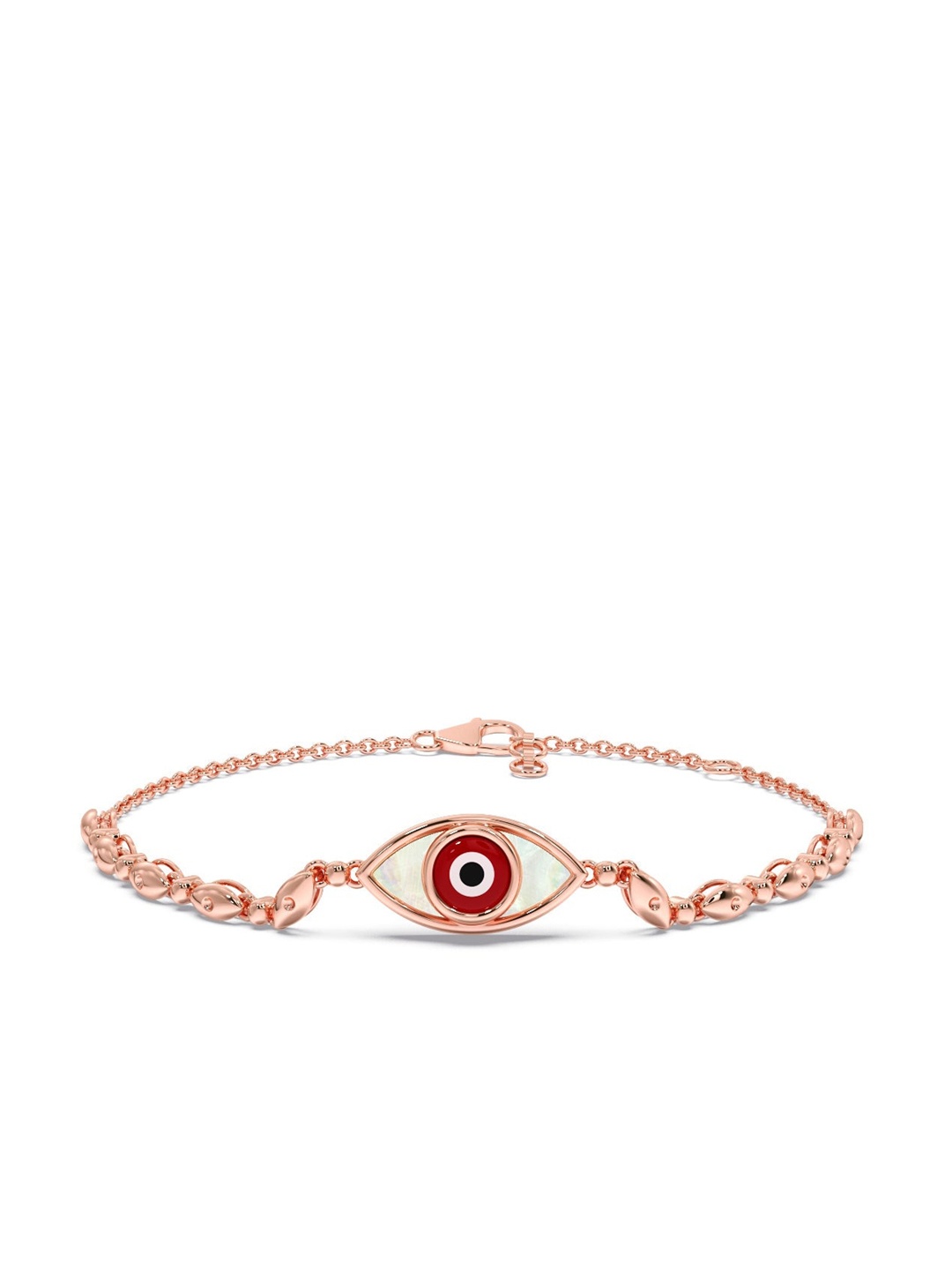 

CANDERE A KALYAN JEWELLERS COMPANY 18KT (750) Rose Gold Evil-Eye Bracelet-5.01 gm