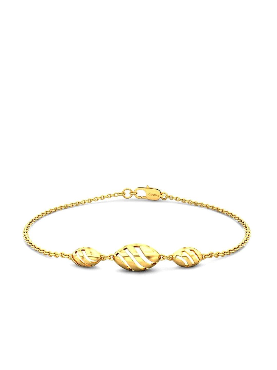 

CANDERE A KALYAN JEWELLERS COMPANY 18KT (750) BIS Hallmark Gold Bracelet-3.93 gm