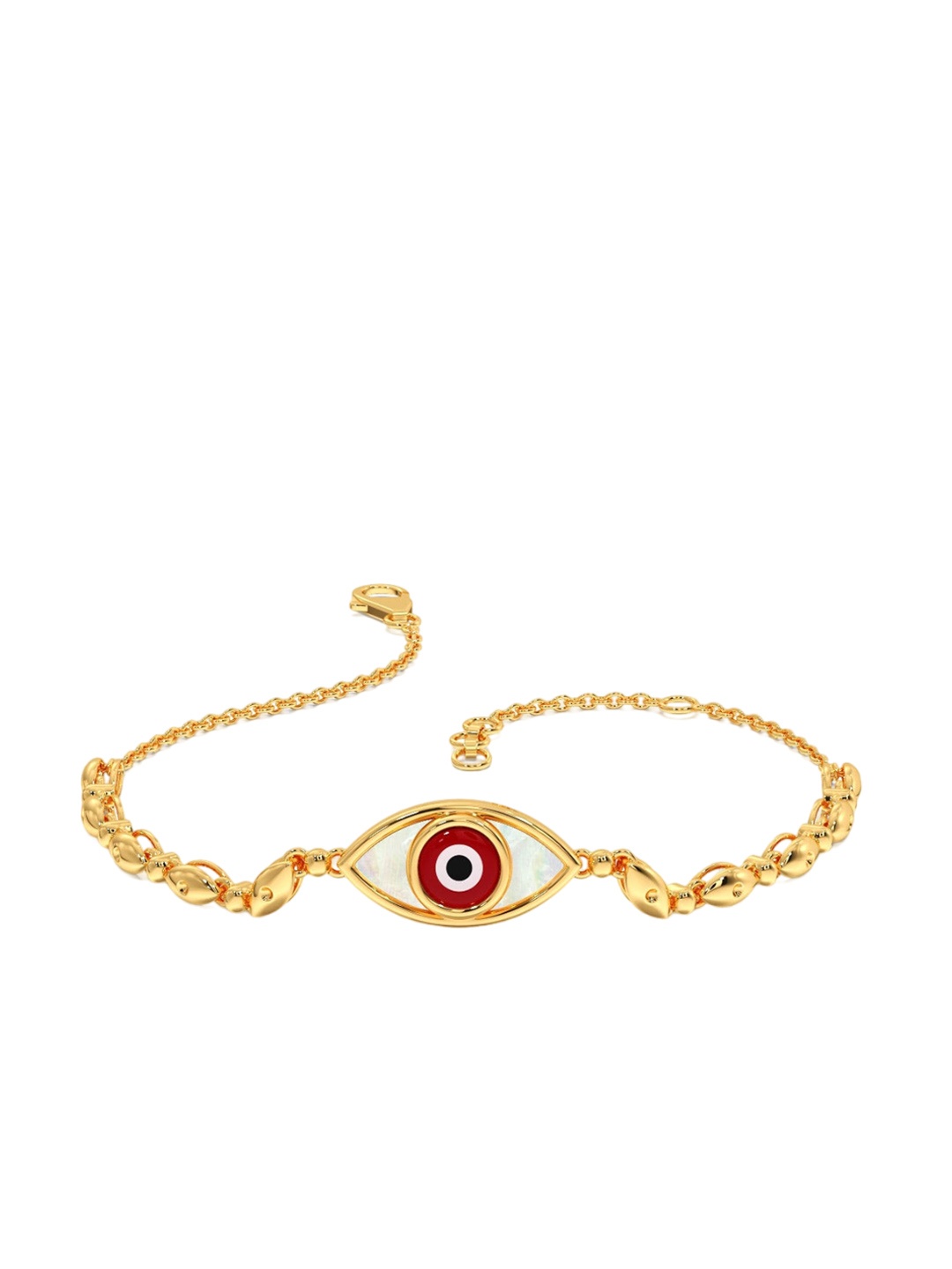 

CANDERE A KALYAN JEWELLERS COMPANY 18KT (750) BIS Hallmark Gold Evil-Eye Bracelet-4.65 hgm