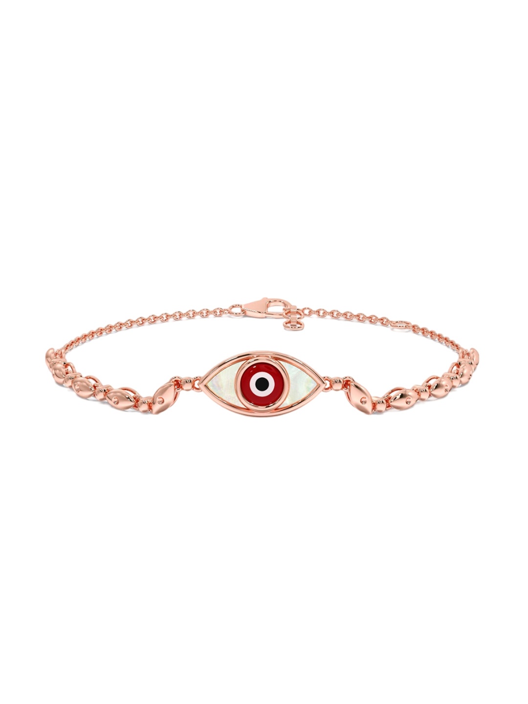 

CANDERE A KALYAN JEWELLERS COMPANY 18KT (750) Rose Gold Evil-Eye Bracelet-4.65 gm