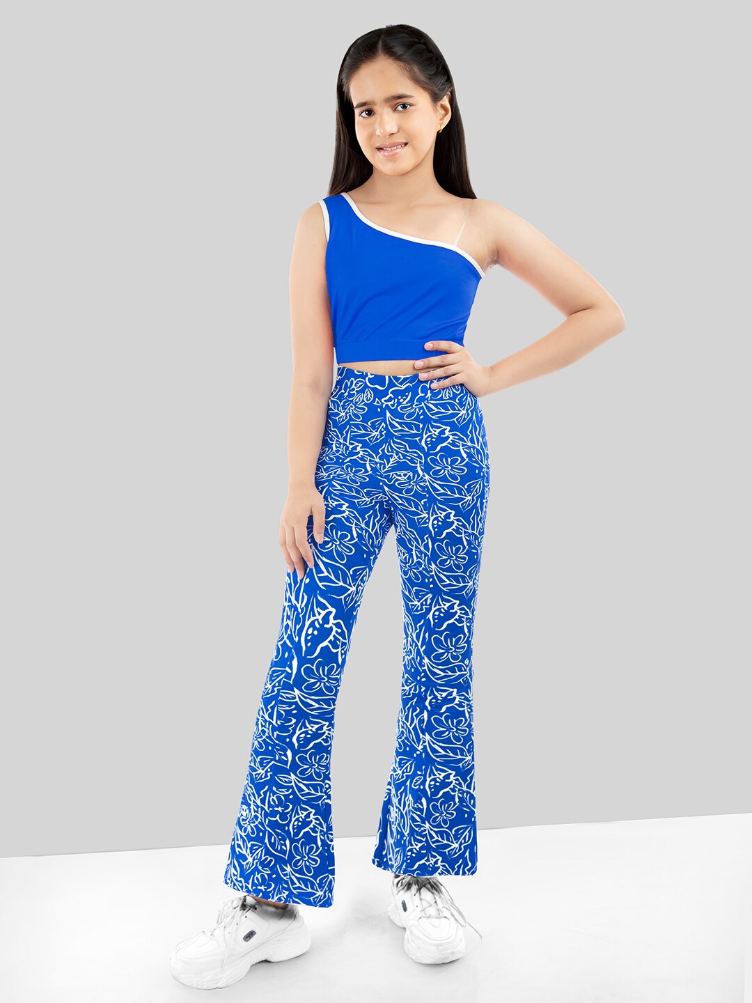 

BAESD Girls Skinny Fit Printed Jeggings, Blue