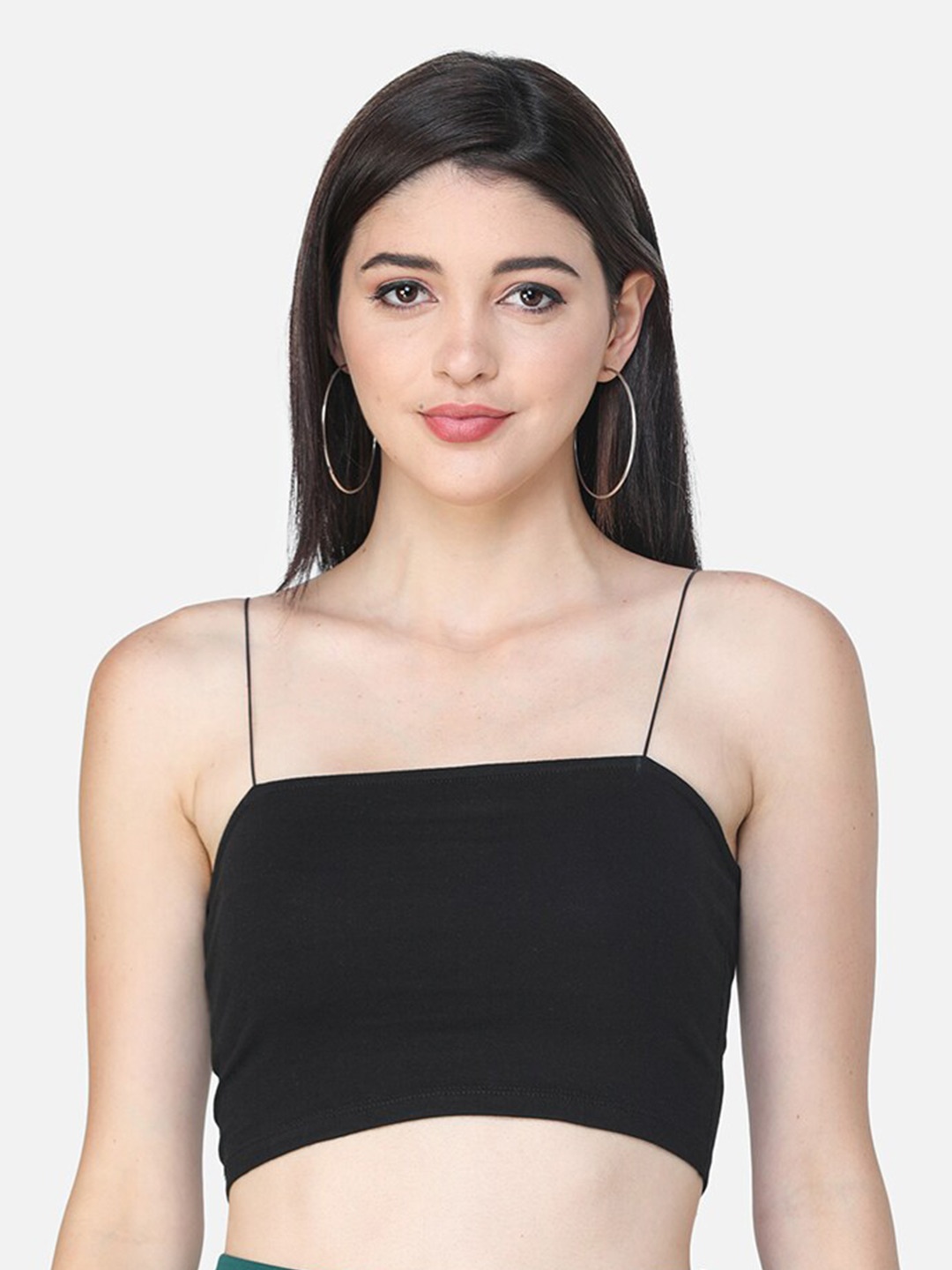 

BAESD Shoulder Straps Sleeveless Bralette Casual Crop Top, Black