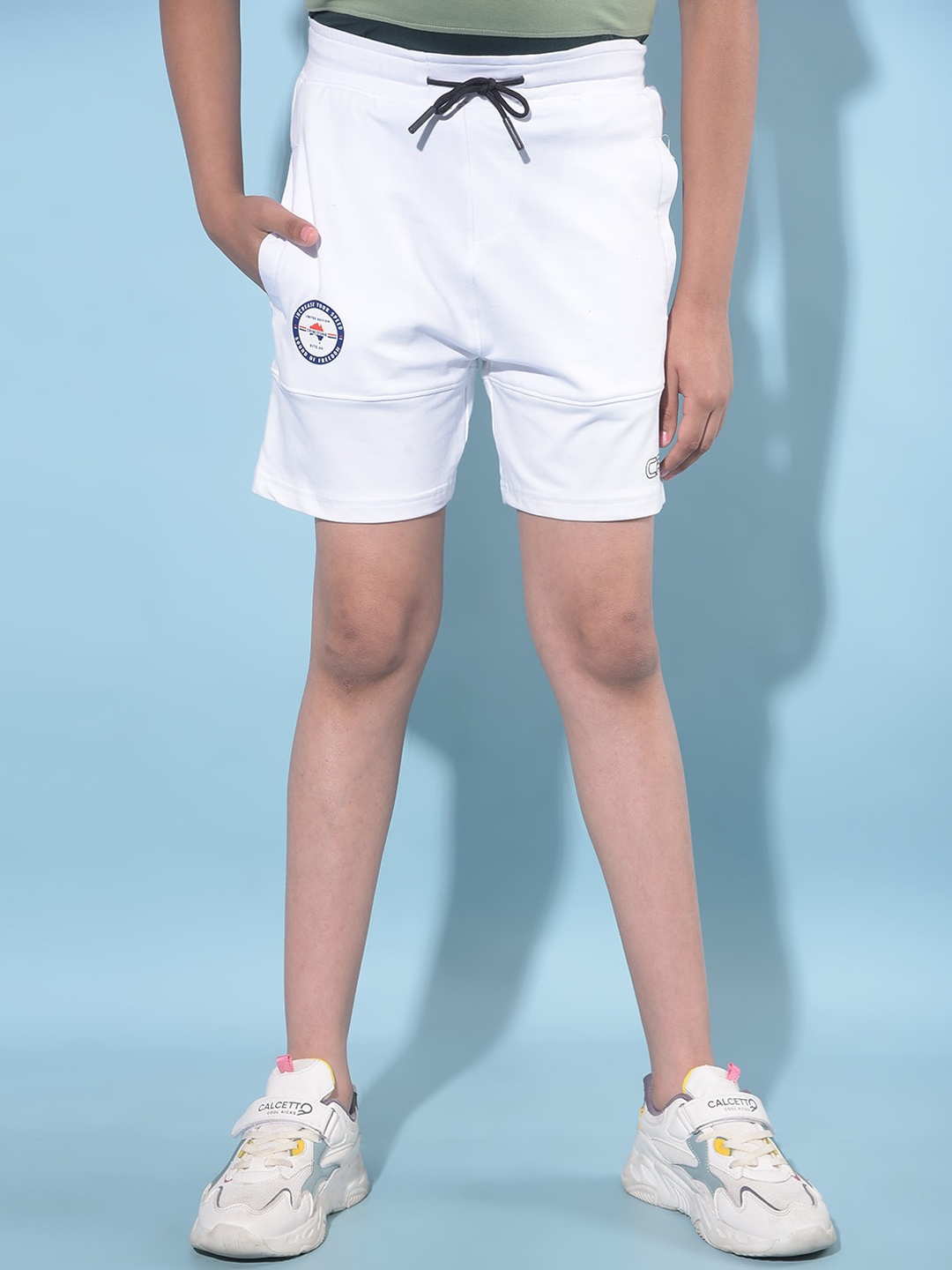 

Crimsoune Club Boys Mid-Rise Shorts, White